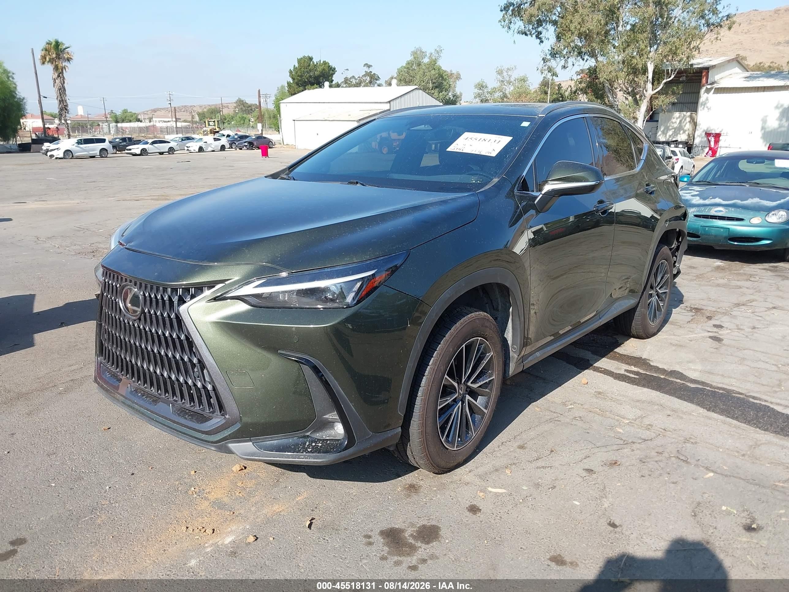 2022 Lexus Nx VIN JTJGKCEZ1N2008859 IAAI salvage auction — Rear End, Salvage (California), sold $17,925 on 2026-08-24 (photo 2)