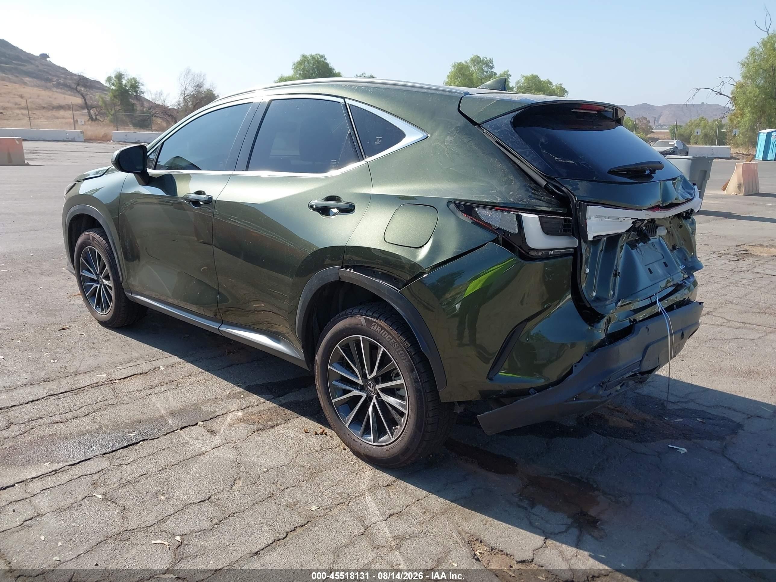 2022 Lexus Nx VIN JTJGKCEZ1N2008859 IAAI salvage auction — Rear End, Salvage (California), sold $17,925 on 2026-08-24 (photo 3)