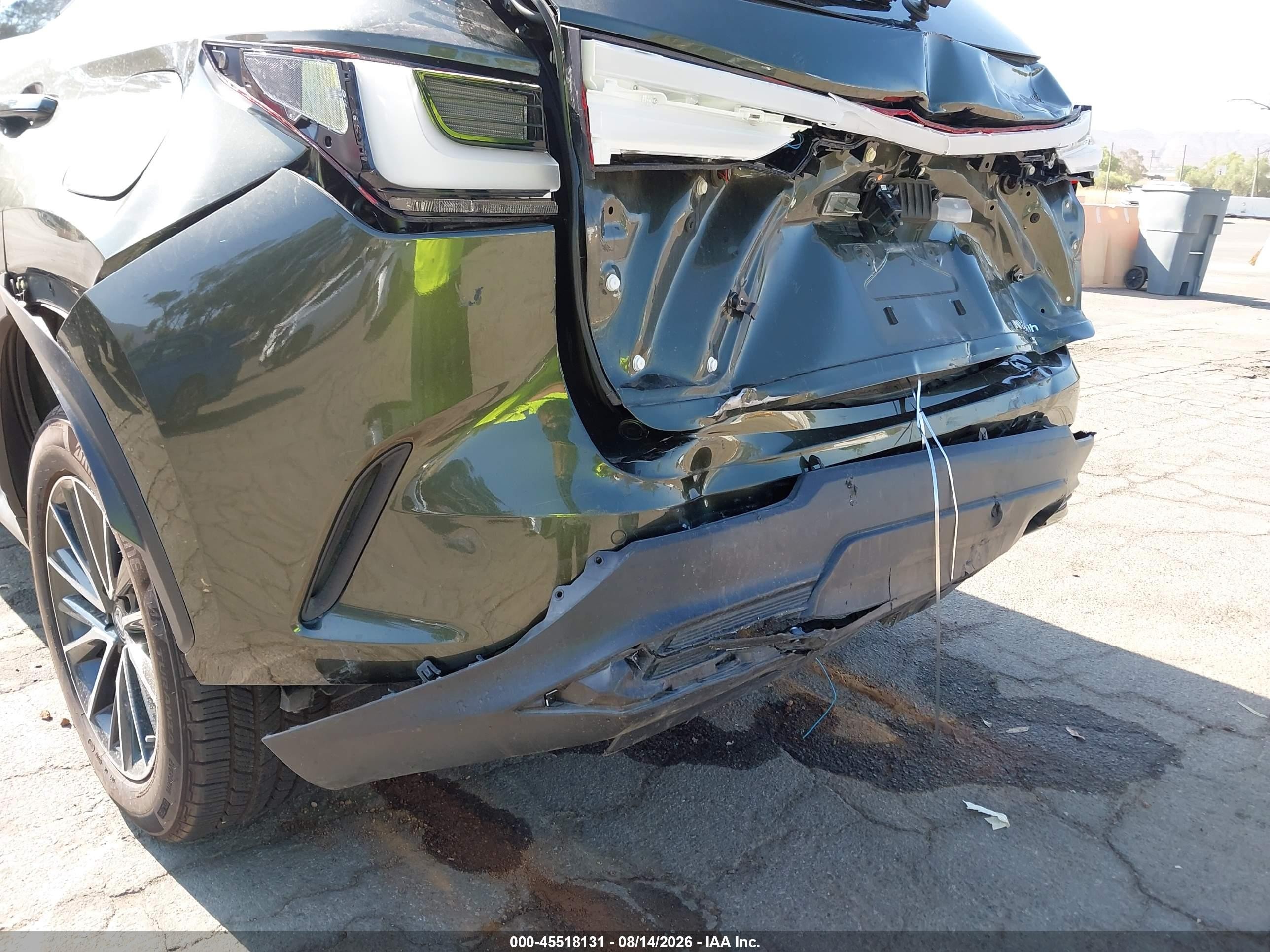2022 Lexus Nx VIN JTJGKCEZ1N2008859 IAAI salvage auction — Rear End, Salvage (California), sold $17,925 on 2026-08-24 (photo 6)