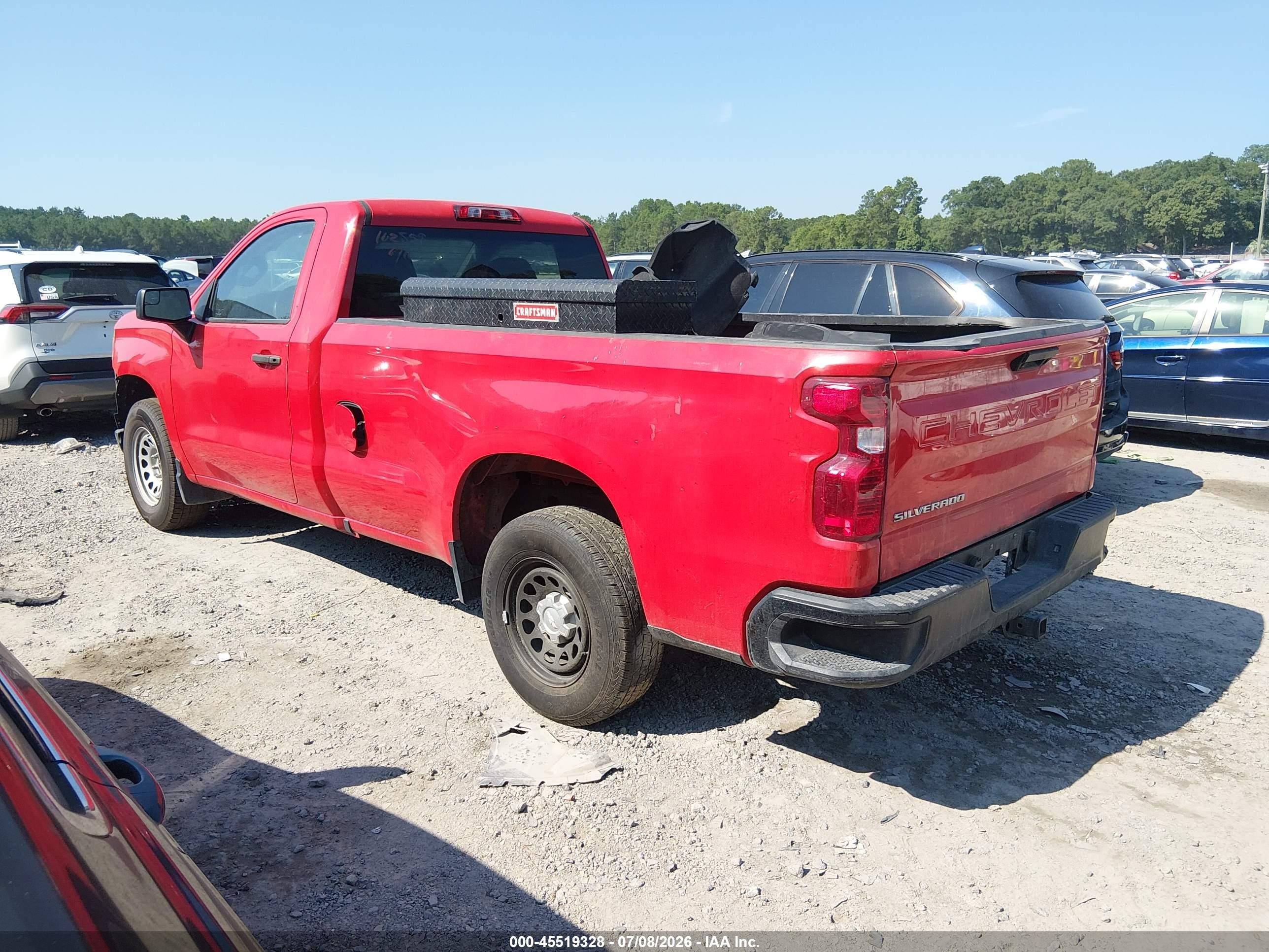 2023 Chevrolet Silverado VIN 3GCNAAEK2PG102859 IAAI salvage auction — Front End, Salvage (South Carolina), sold $3,500 on 2026-09-08 (photo 3)