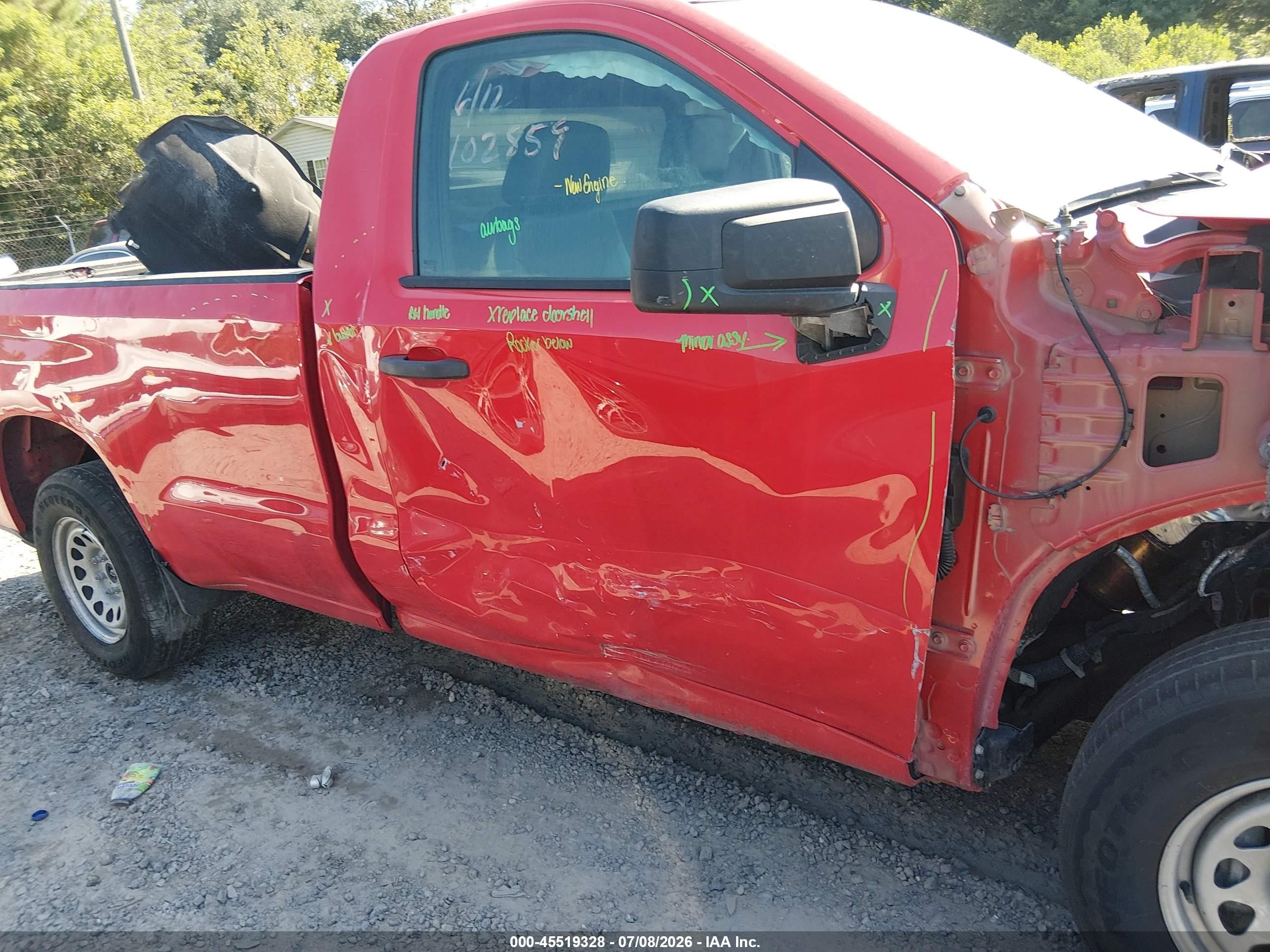 2023 Chevrolet Silverado VIN 3GCNAAEK2PG102859 IAAI salvage auction — Front End, Salvage (South Carolina), sold $3,500 on 2026-09-08 (photo 6)
