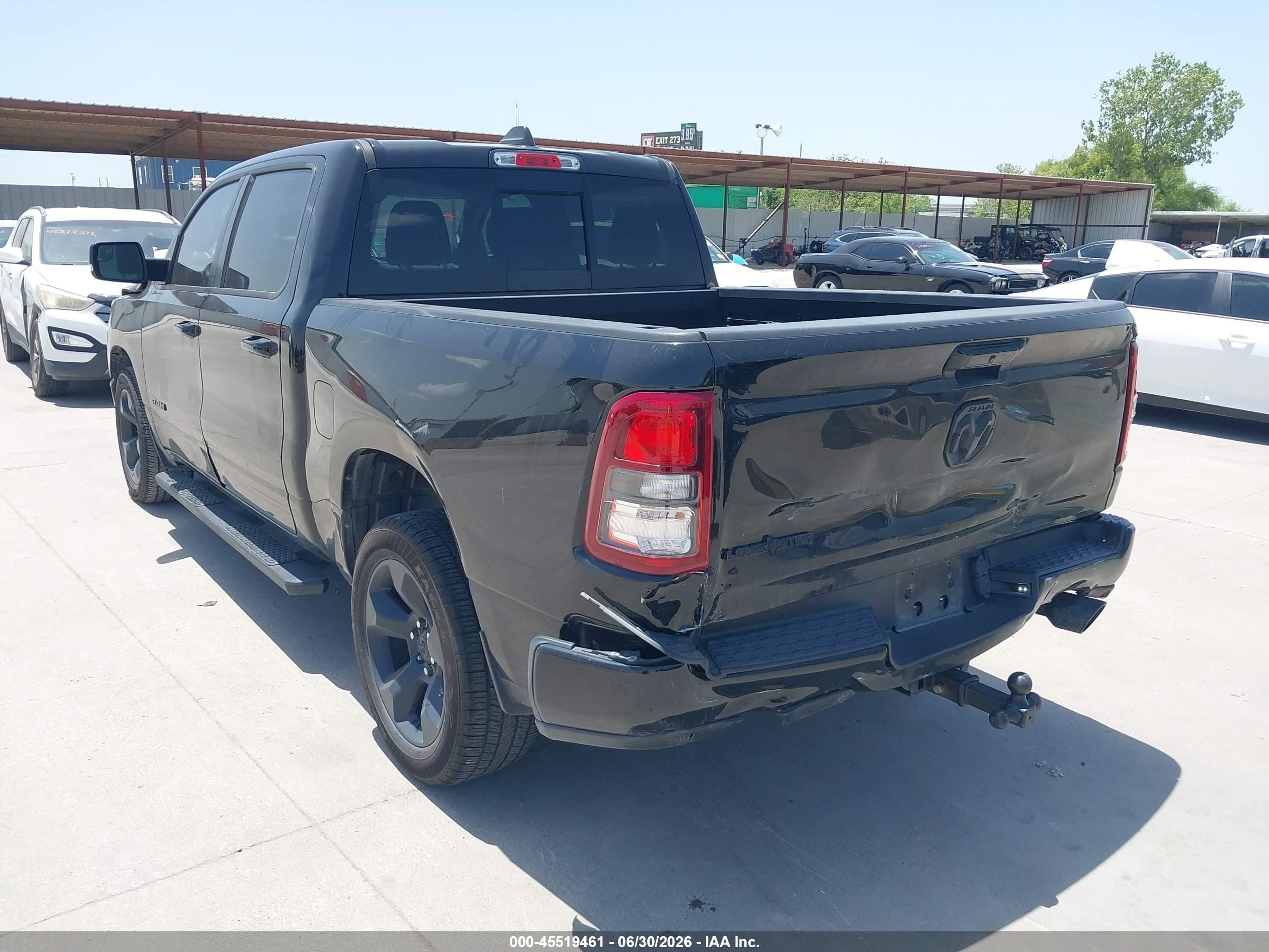 2019 Ram 1500 VIN 1C6RREFT7KN855965 IAAI salvage auction — Front & Rear, Original (Texas), sold $6,200 on 2026-09-02 (photo 3)