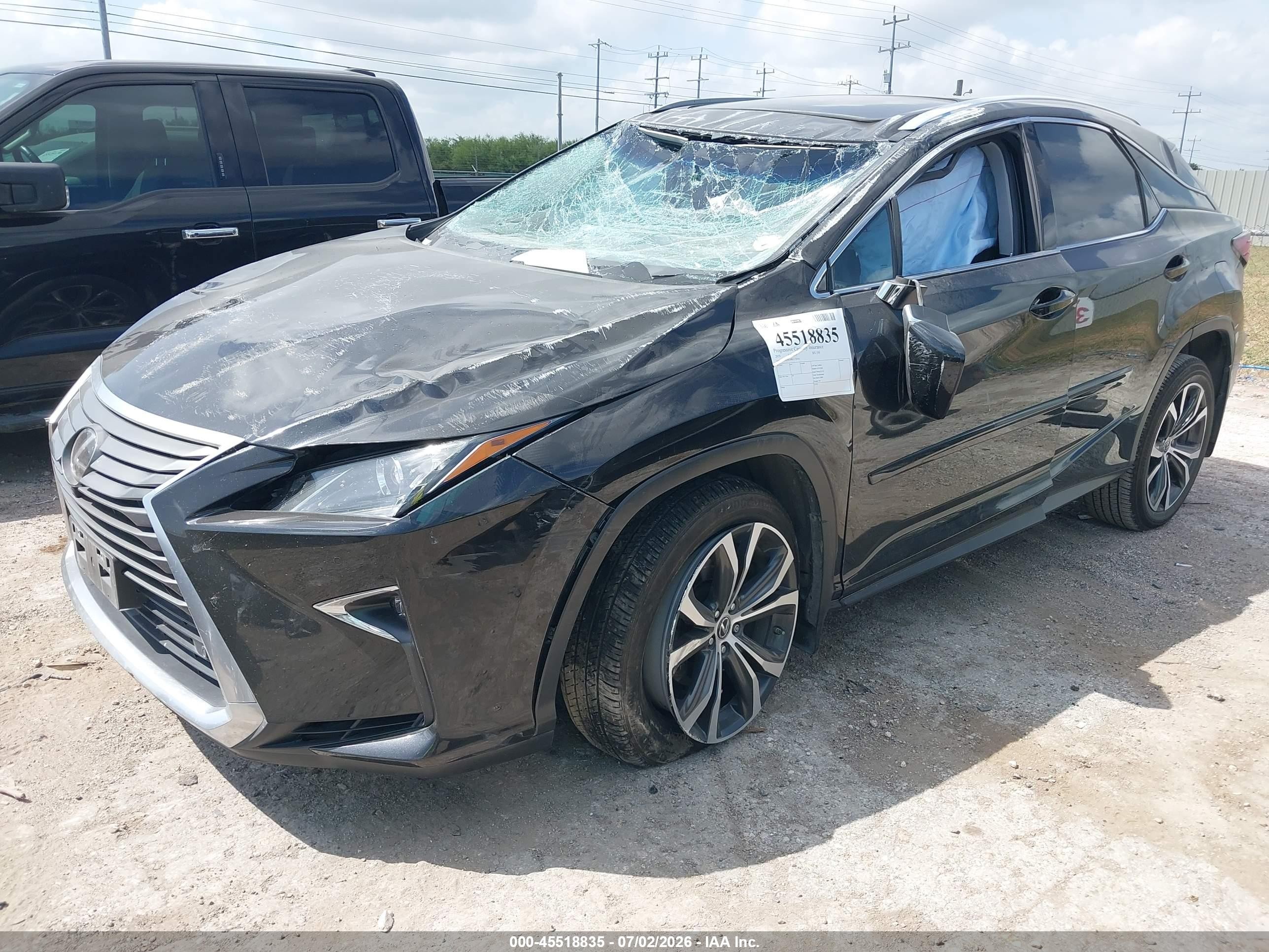2019 Lexus Rx VIN 2T2BZMCA9KC172056 IAAI salvage auction — Rollover, Salvage (Texas), sold $6,600 on 2026-09-04 (photo 2)