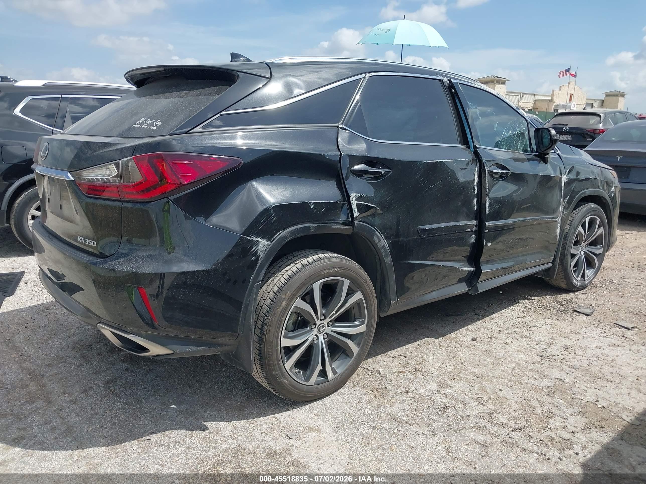 2019 Lexus Rx VIN 2T2BZMCA9KC172056 IAAI salvage auction — Rollover, Salvage (Texas), sold $6,600 on 2026-09-04 (photo 4)