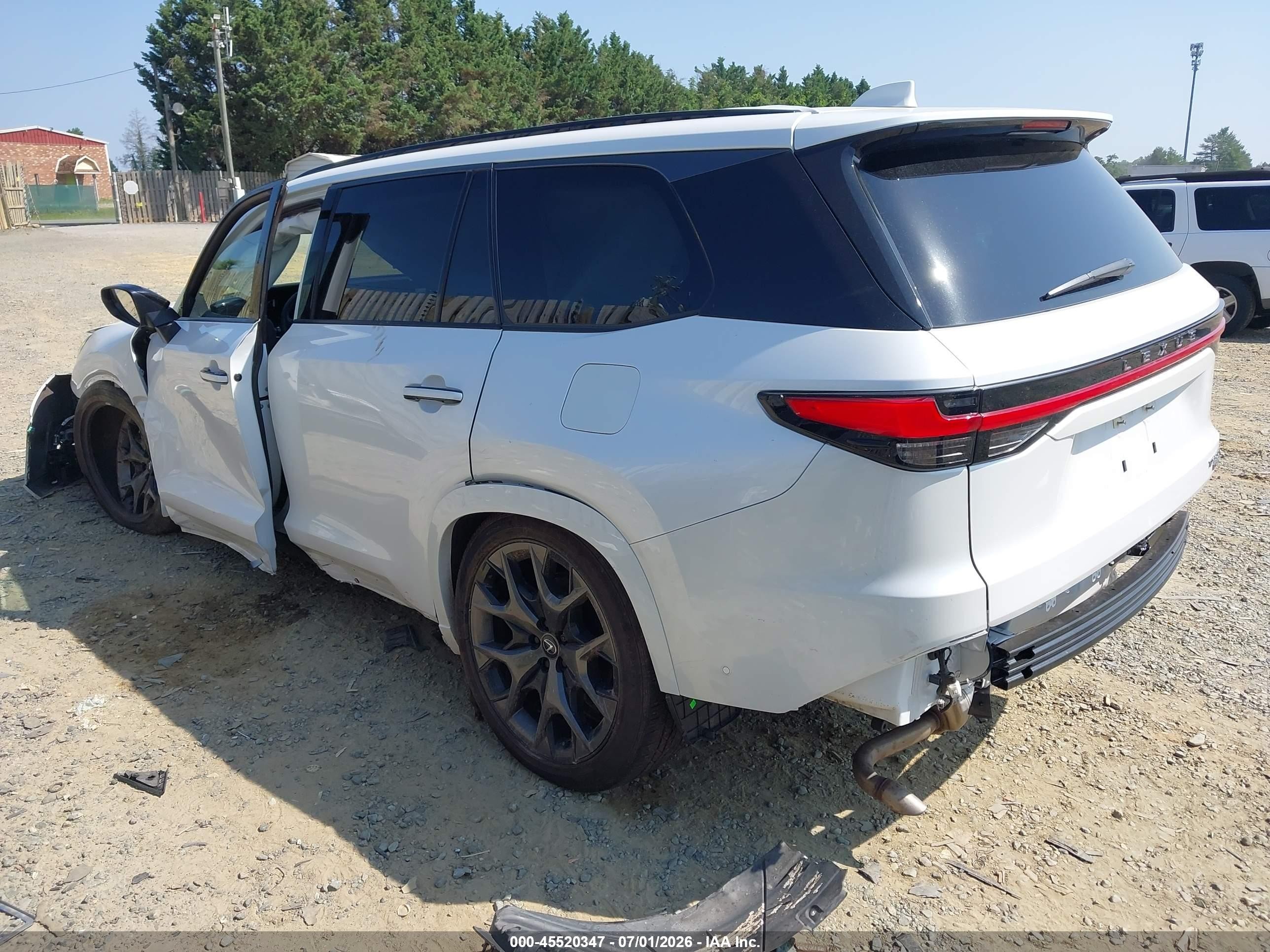 2025 Lexus Tx VIN 5TDABAB69SS014338 IAAI salvage auction — Front End, Salvage (Virginia), sold $20,050 on 2026-08-03 (photo 3)