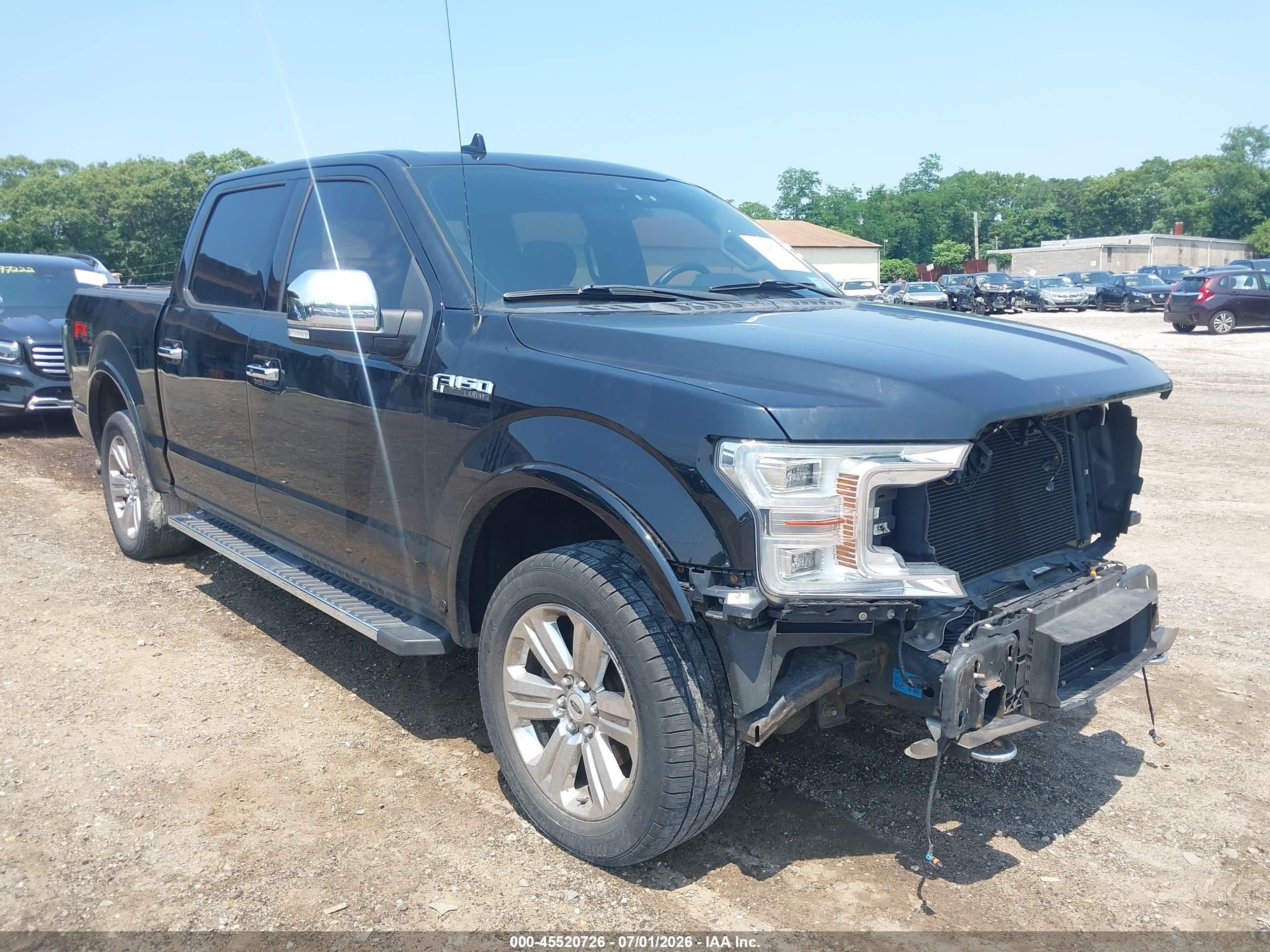2018 Ford F-150 VIN 1FTEW1EG9JFC37455 IAAI salvage auction — Front End, Mv-907A (New York), sold $6,600 on 2026-07-10 (photo 1)