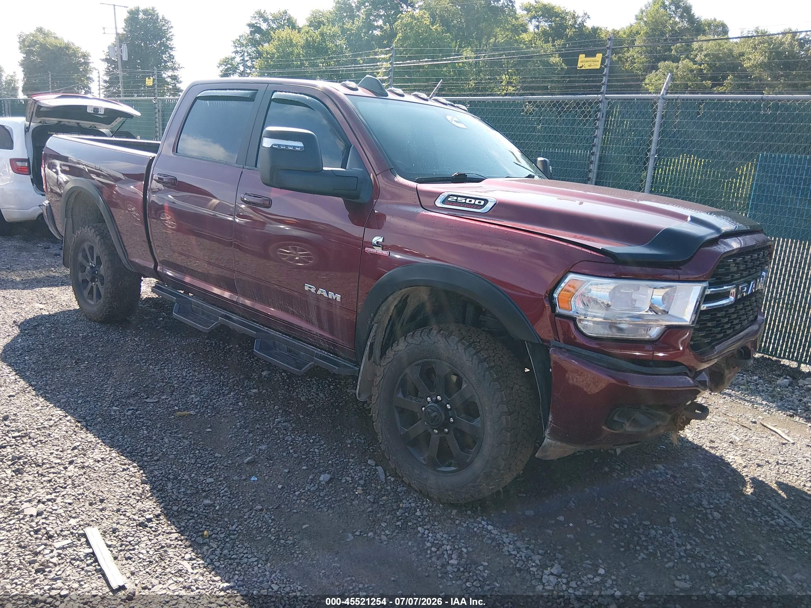 2023 Ram 2500 VIN 3C6UR5DL5PG654420 IAAI salvage auction — Front & Rear, Salvage (Idaho), sold $14,500 on 2026-09-05 (photo 1)
