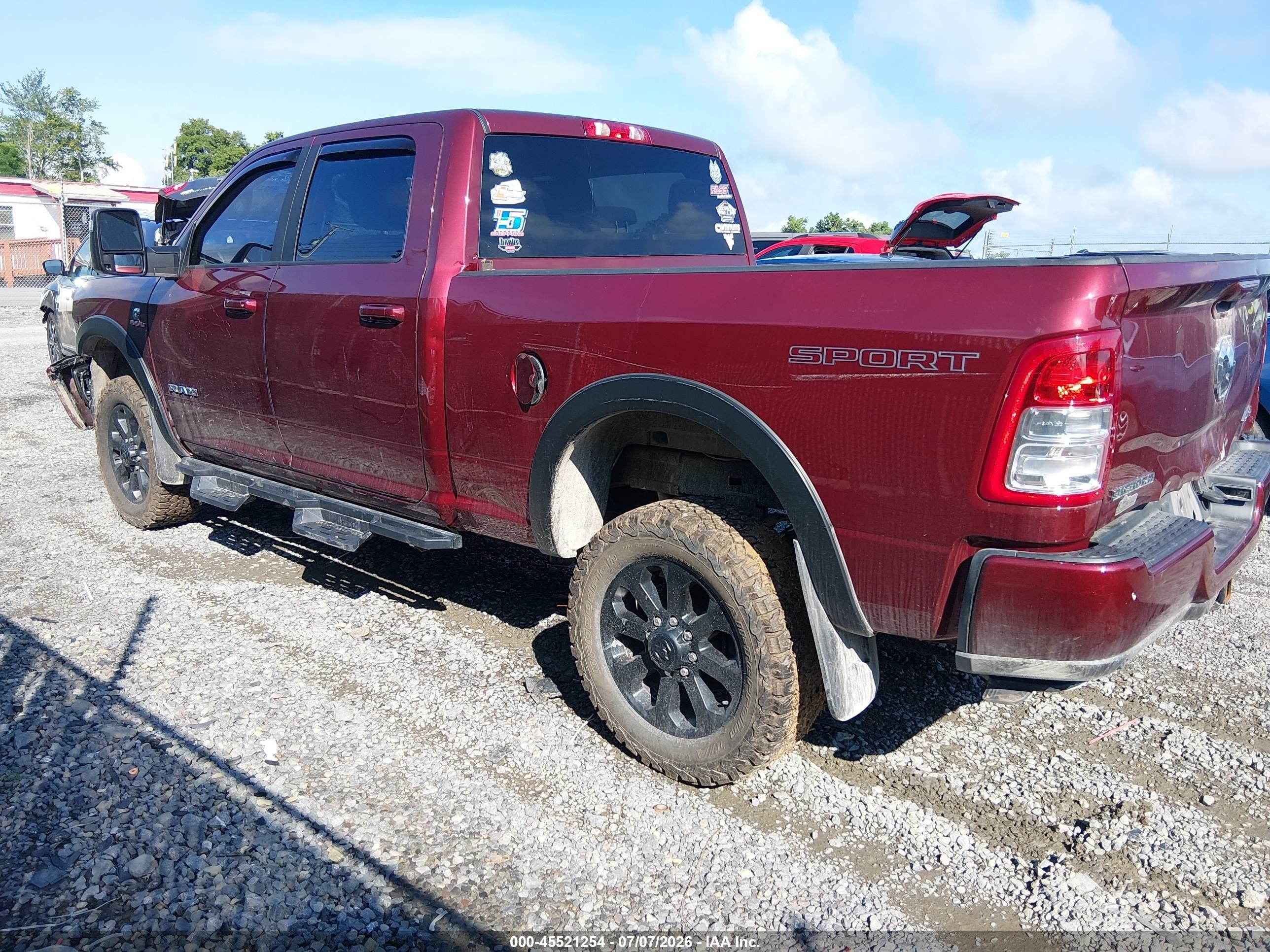 2023 Ram 2500 VIN 3C6UR5DL5PG654420 IAAI salvage auction — Front & Rear, Salvage (Idaho), sold $14,500 on 2026-09-05 (photo 3)
