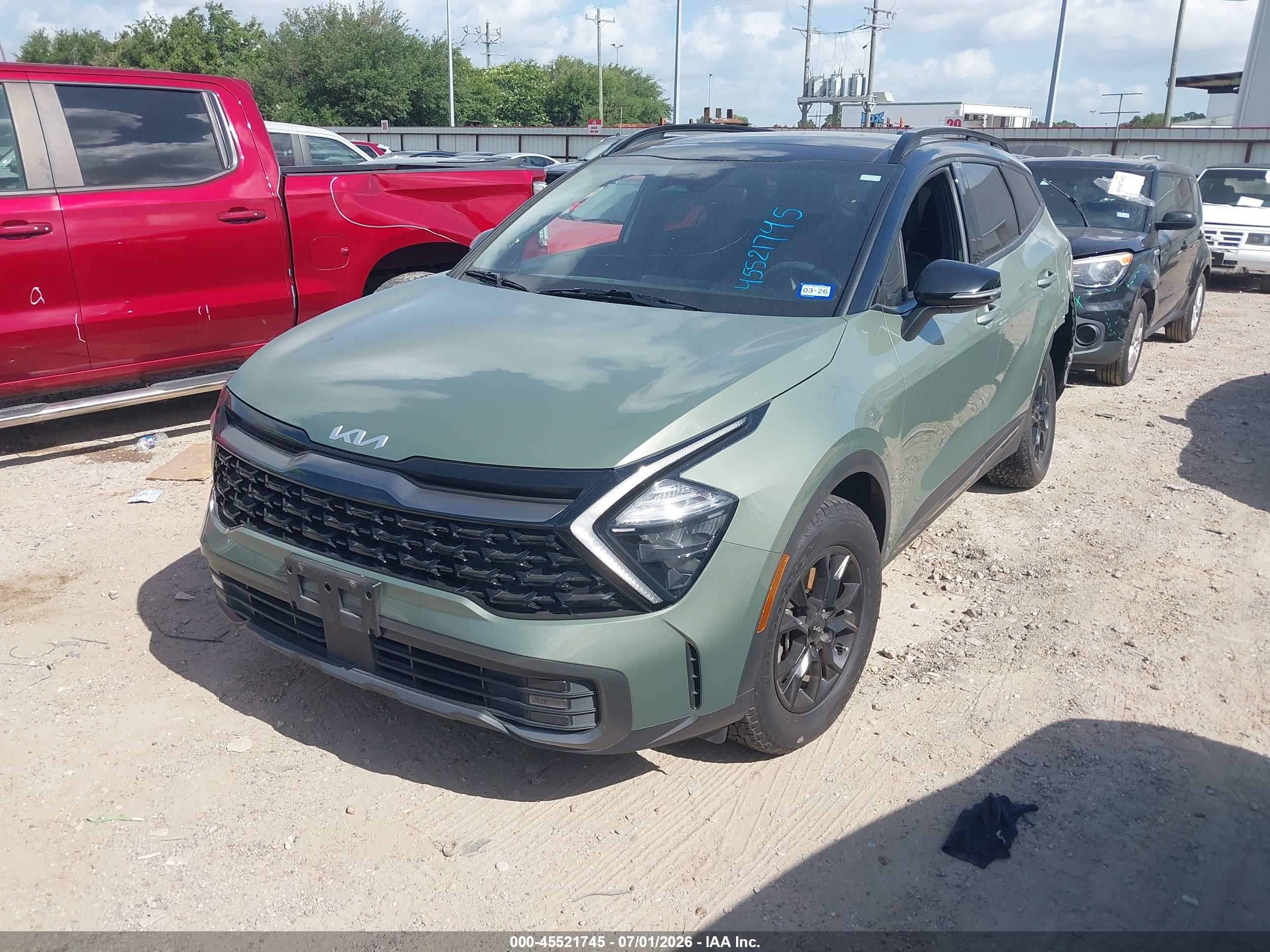 2023 Kia Sportage VIN 5XYK7CAF6PG105140 IAAI salvage auction — Rear End, Original (Texas), sold $11,300 on 2026-09-03 (photo 2)