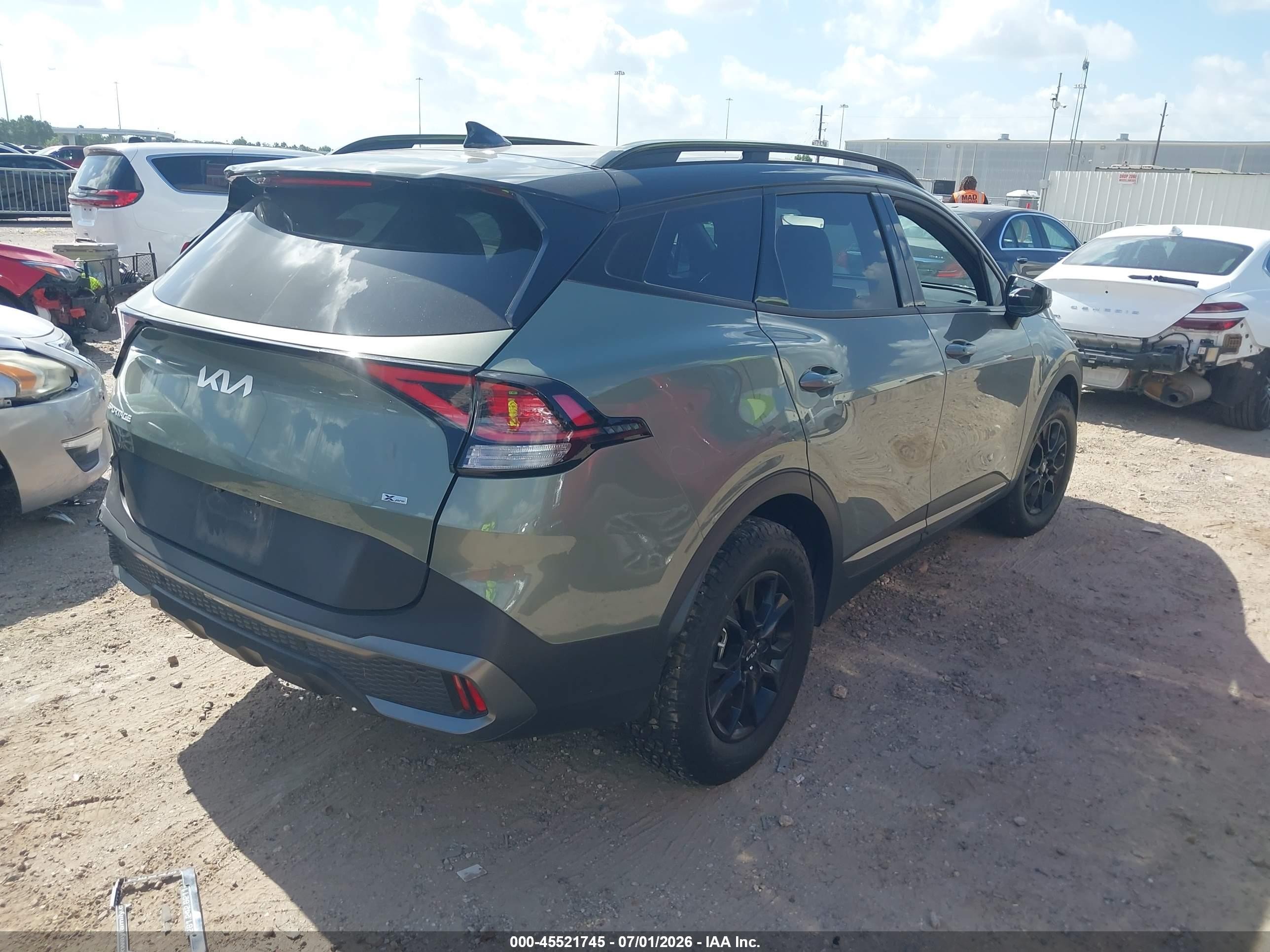 2023 Kia Sportage VIN 5XYK7CAF6PG105140 IAAI salvage auction — Rear End, Original (Texas), sold $11,300 on 2026-09-03 (photo 4)