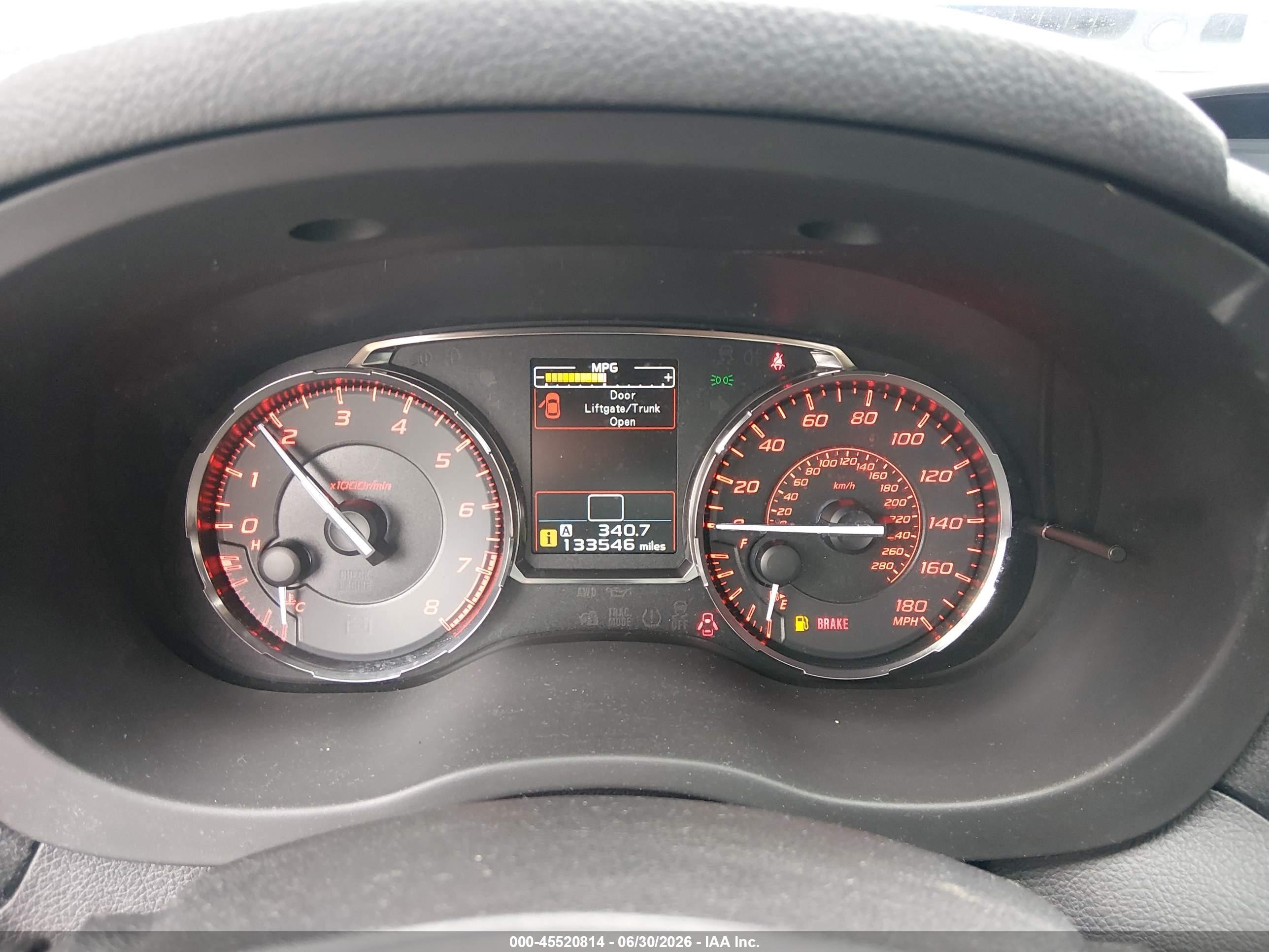 2015 Subaru Wrx VIN JF1VA1G65F9802878 IAAI salvage auction — Side, Bill Of Sale (Washington), sold $4,550 on 2026-08-30 (photo 7)
