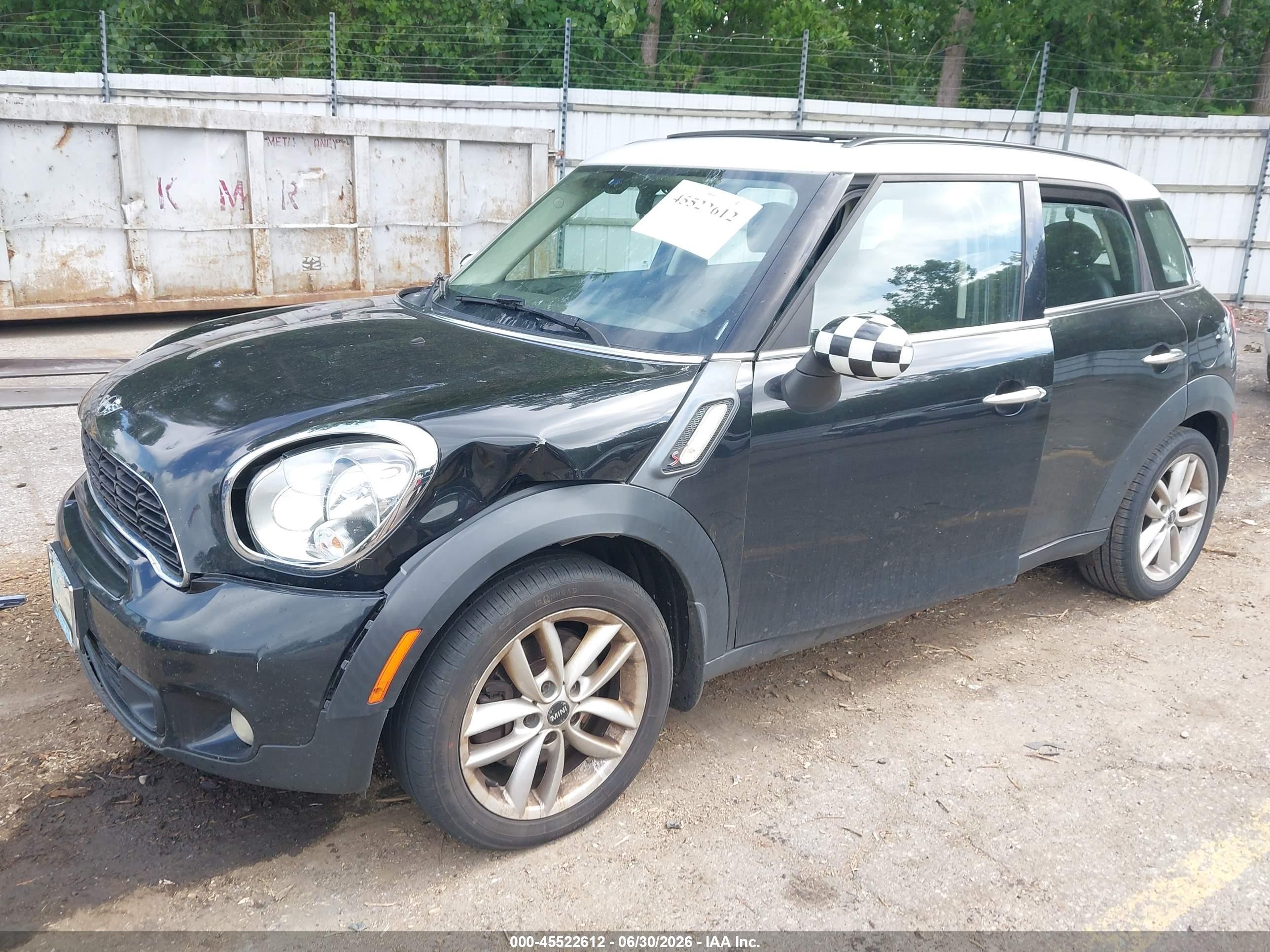 2013 Mini Countryman VIN WMWZC3C56DWP23939 IAAI salvage auction — Front End, Clear (Michigan), sold $1,375 on 2026-09-13 (photo 2)