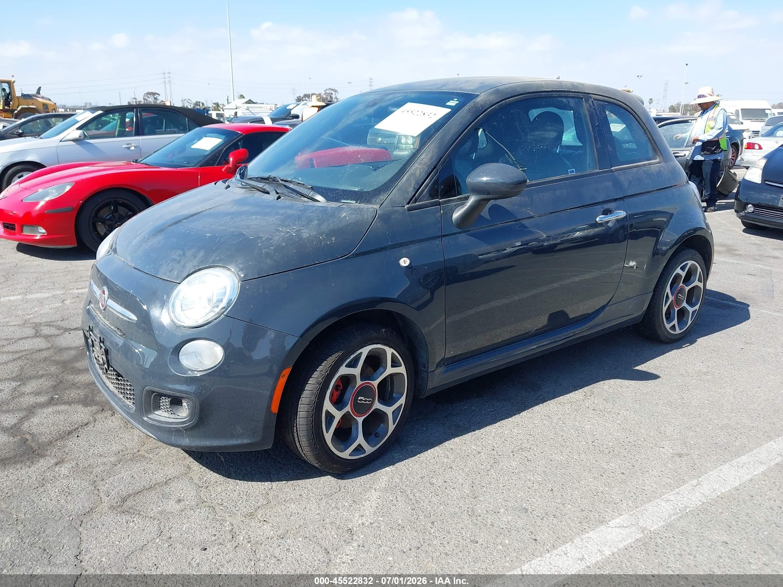 2016 Fiat 500 VIN 3C3CFFBR7GT197972 IAAI salvage auction — Normal Wear, Clear - Dealer Only (California), sold $1,400 on 2026-07-09 (photo 2)