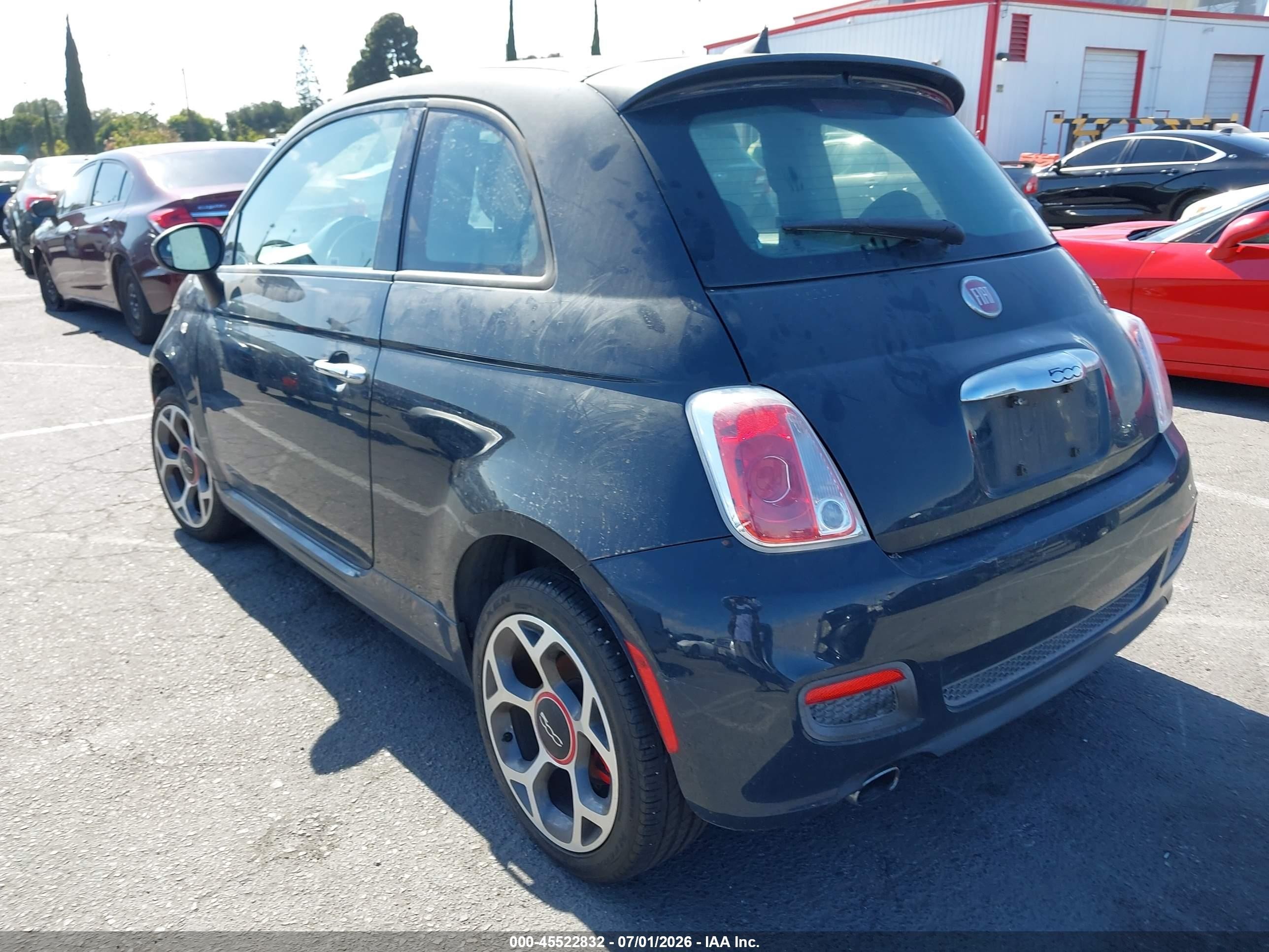2016 Fiat 500 VIN 3C3CFFBR7GT197972 IAAI salvage auction — Normal Wear, Clear - Dealer Only (California), sold $1,400 on 2026-07-09 (photo 3)