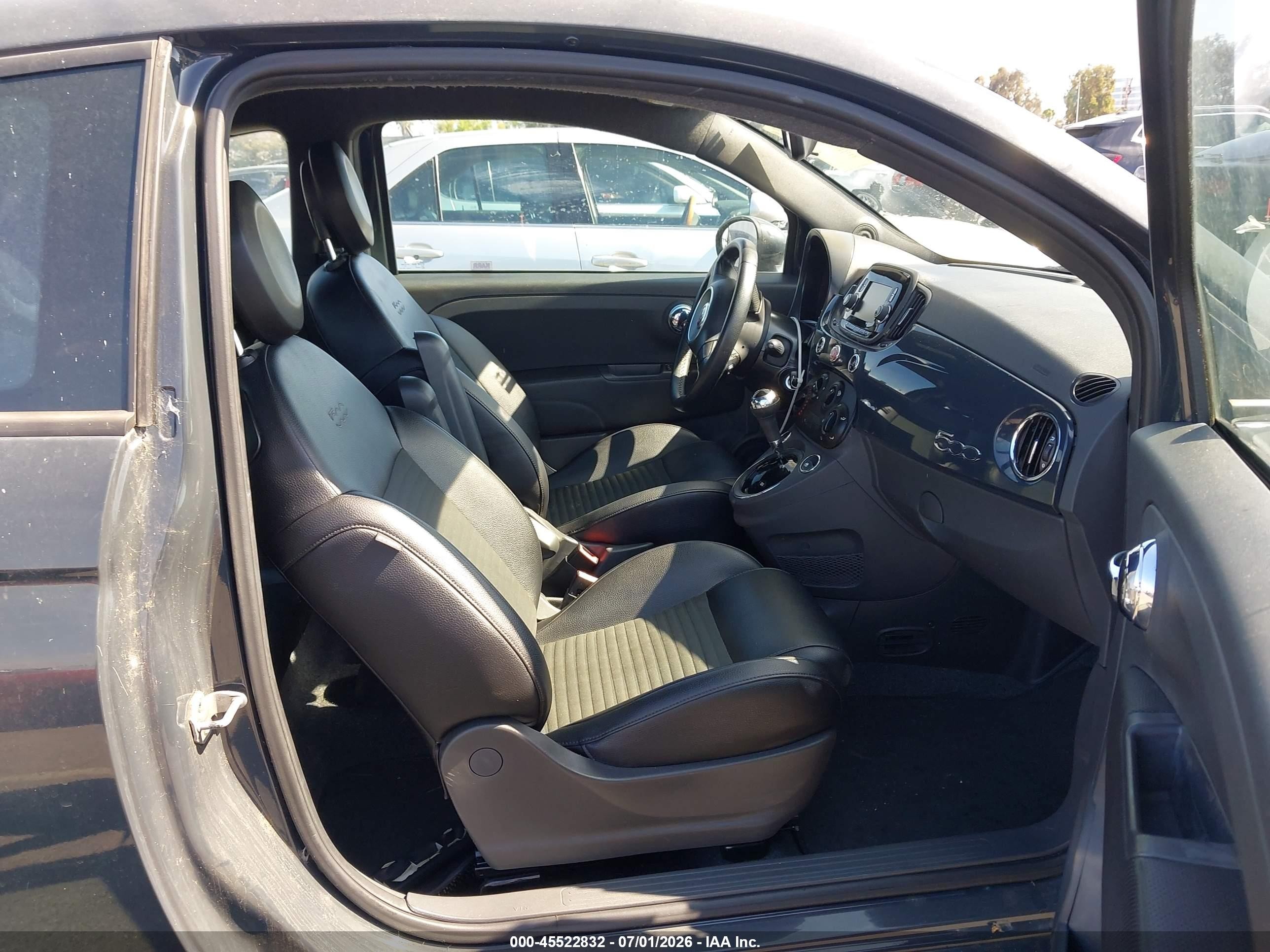 2016 Fiat 500 VIN 3C3CFFBR7GT197972 IAAI salvage auction — Normal Wear, Clear - Dealer Only (California), sold $1,400 on 2026-07-09 (photo 5)