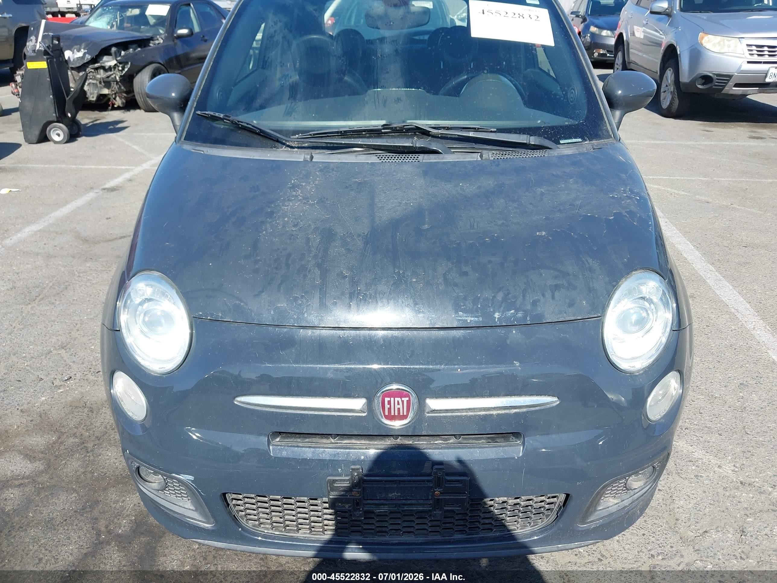2016 Fiat 500 VIN 3C3CFFBR7GT197972 IAAI salvage auction — Normal Wear, Clear - Dealer Only (California), sold $1,400 on 2026-07-09 (photo 6)