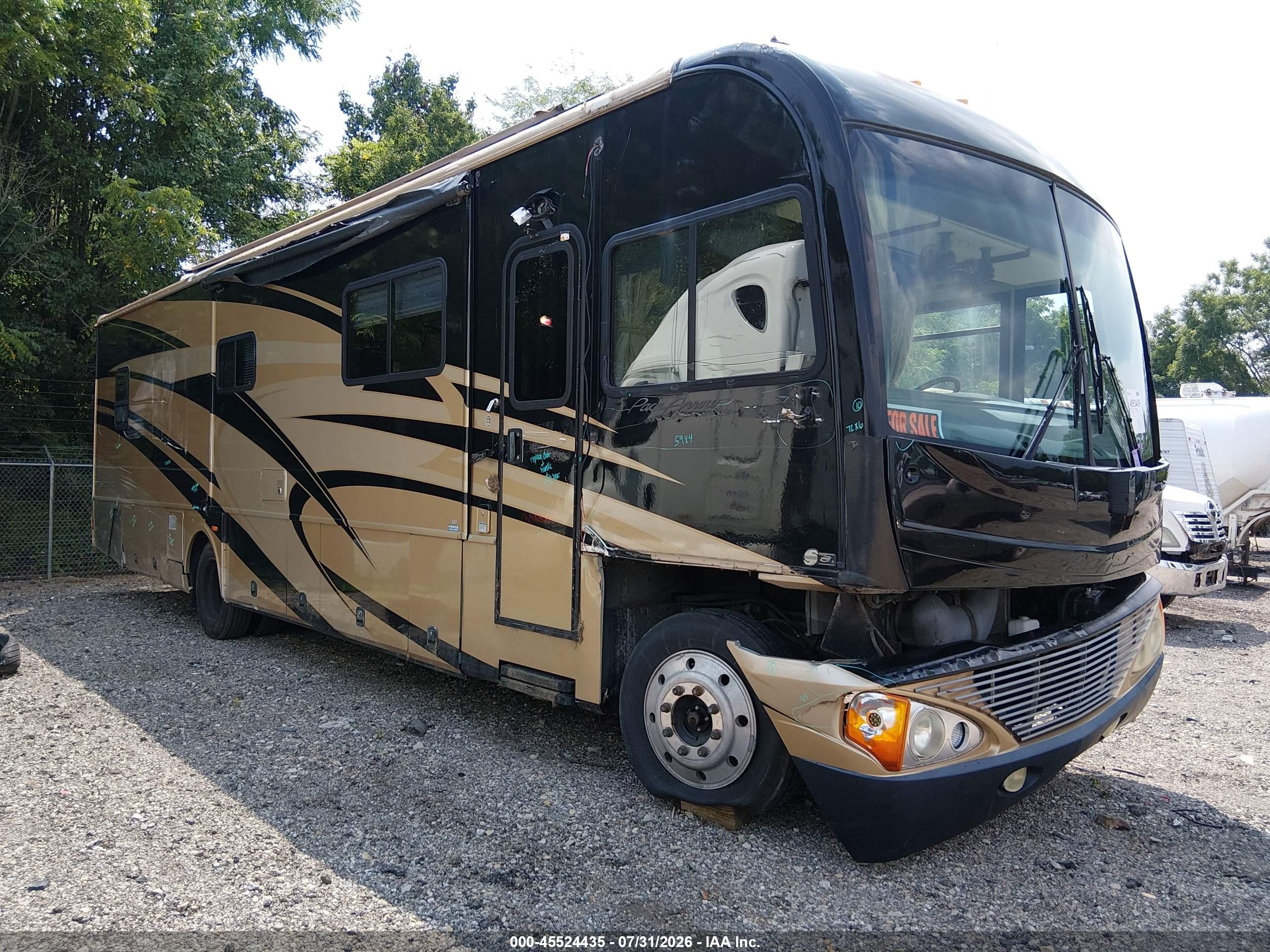 2007 Workhorse Custom Chassis Motorhome Chassis VIN 5B4MPA7G073424637 IAAI salvage auction — Side, Salvage (Ohio), sold $4,900 on 2026-09-09 (photo 1)