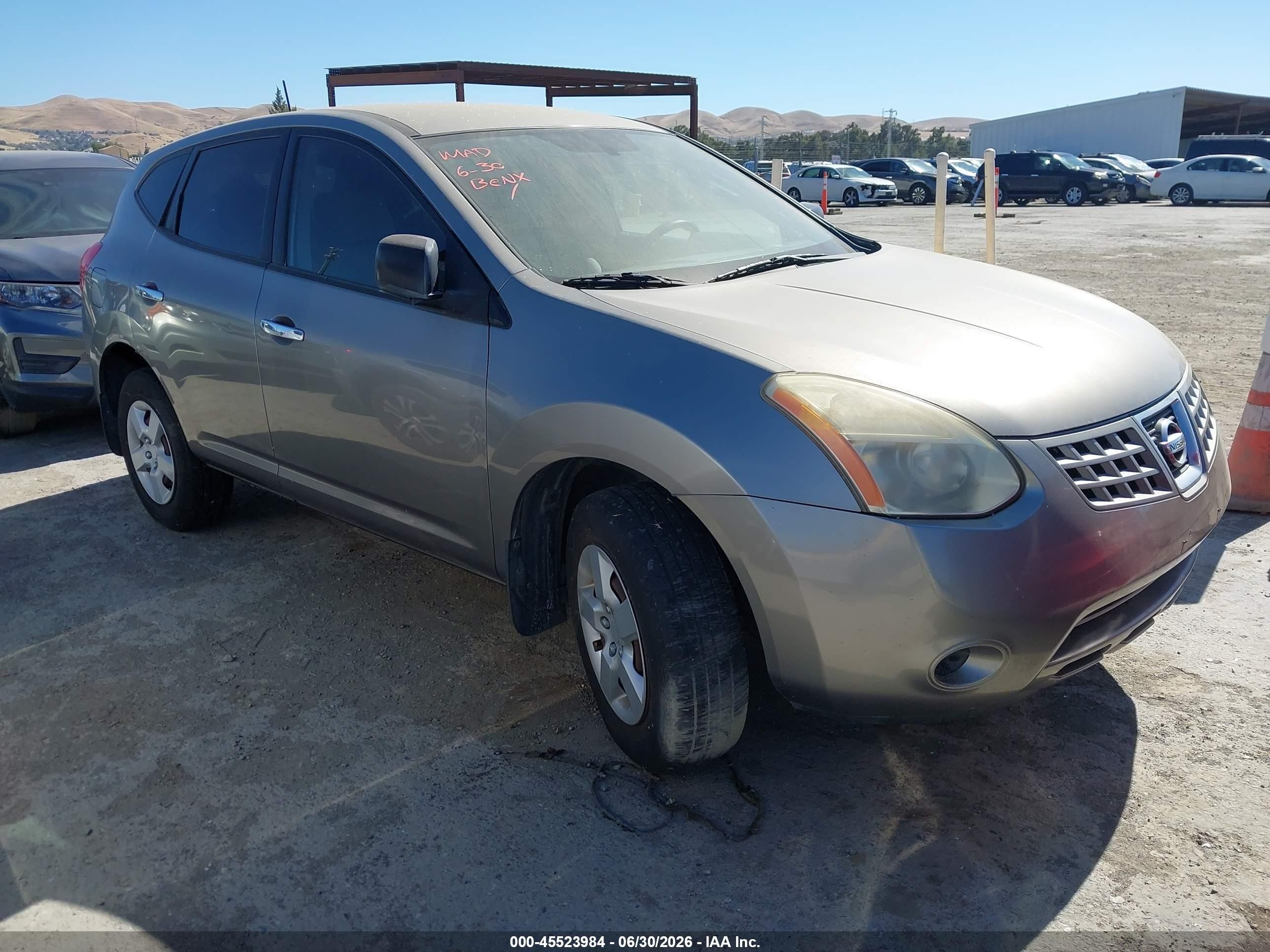 2010 Nissan Rogue Sport VIN JN8AS5MT0AW013897 IAAI salvage auction — Normal Wear, Clear - Dealer Only (California), sold $600 on 2026-07-09 (photo 1)