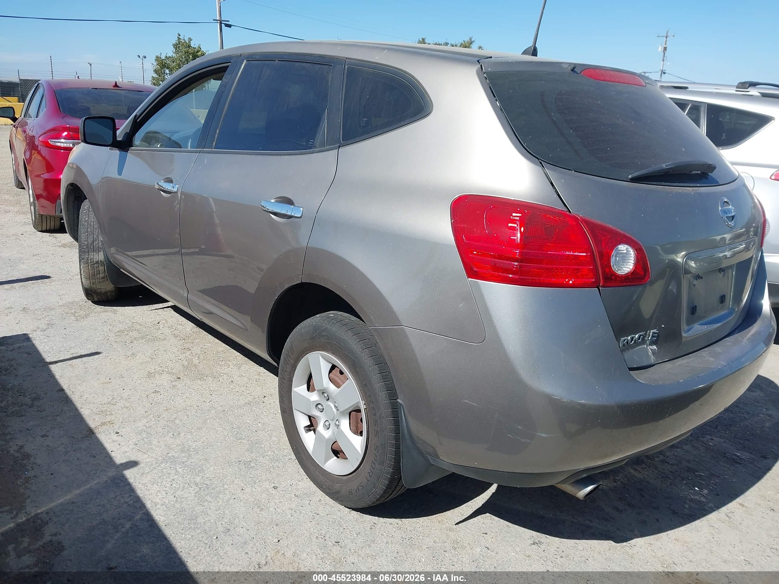 2010 Nissan Rogue Sport VIN JN8AS5MT0AW013897 IAAI salvage auction — Normal Wear, Clear - Dealer Only (California), sold $600 on 2026-07-09 (photo 3)