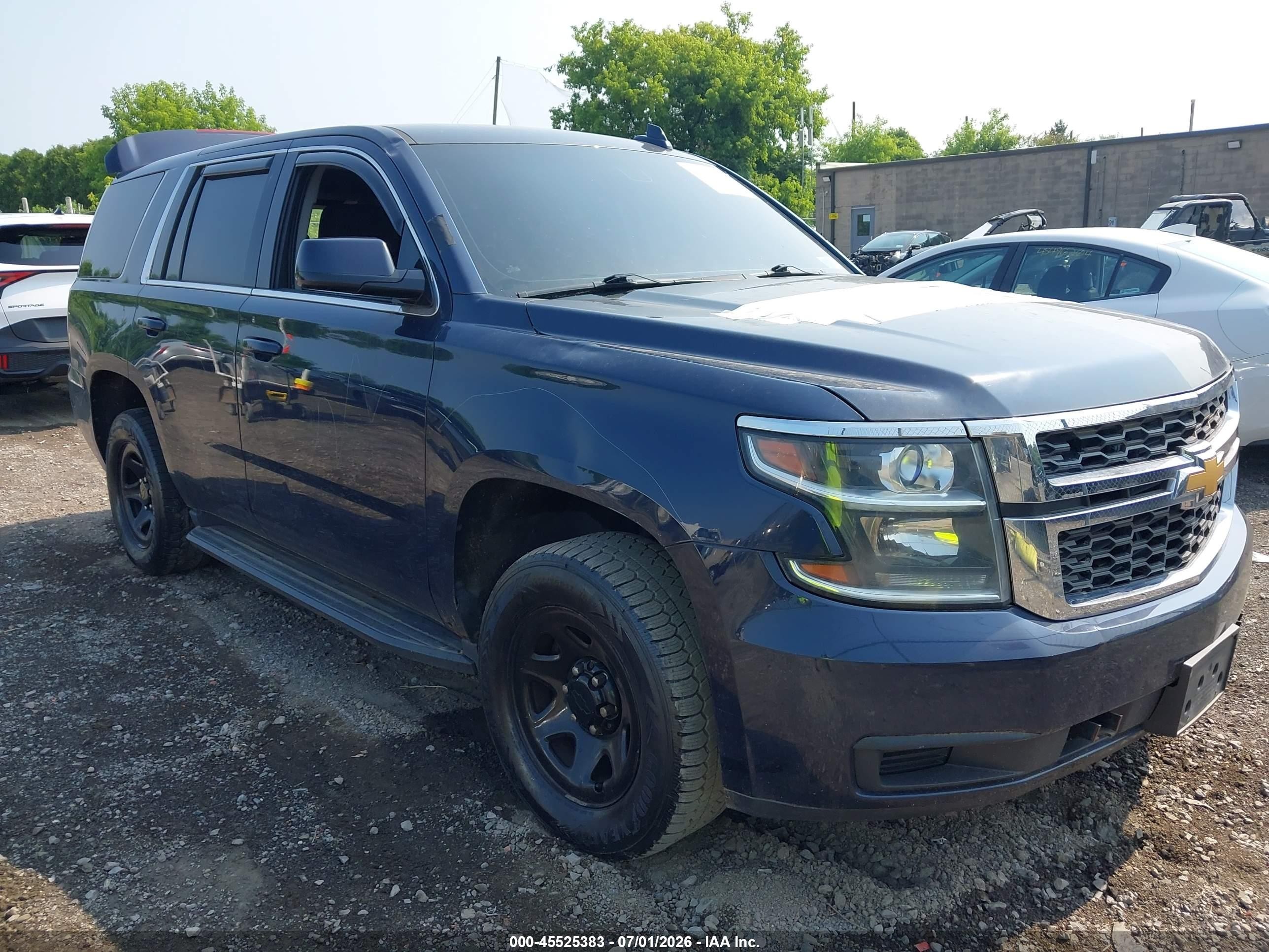 2018 Chevrolet Tahoe VIN 1GNSKDEC8JR255657 IAAI salvage auction — Vandalized, Mv-907A (New York), sold $2,850 on 2026-07-12 (photo 1)