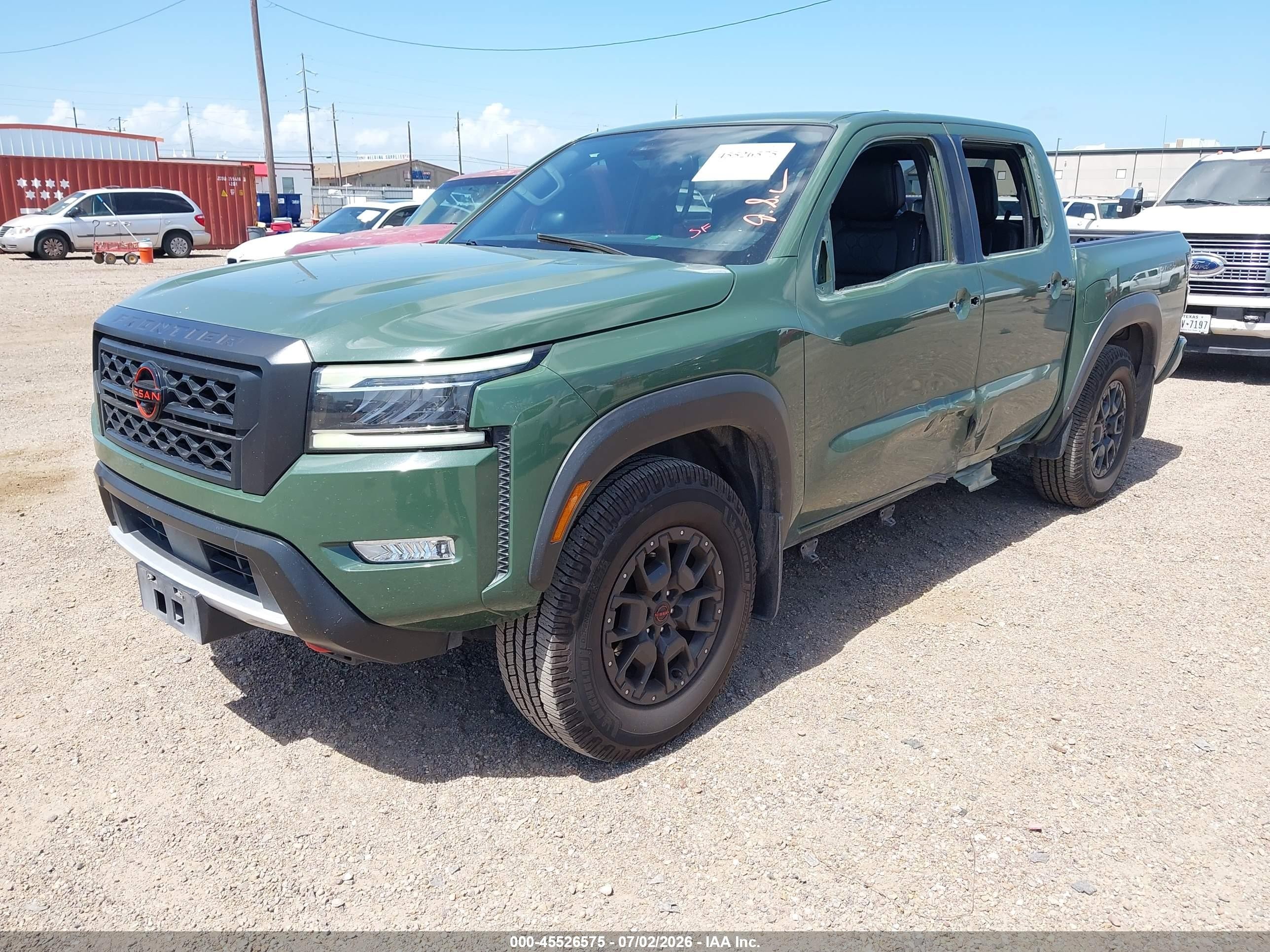 2022 Nissan Navara (frontier) VIN 1N6ED1EJ5NN614809 IAAI salvage auction — Side, Original (Texas), sold $7,600 on 2026-08-29 (photo 2)