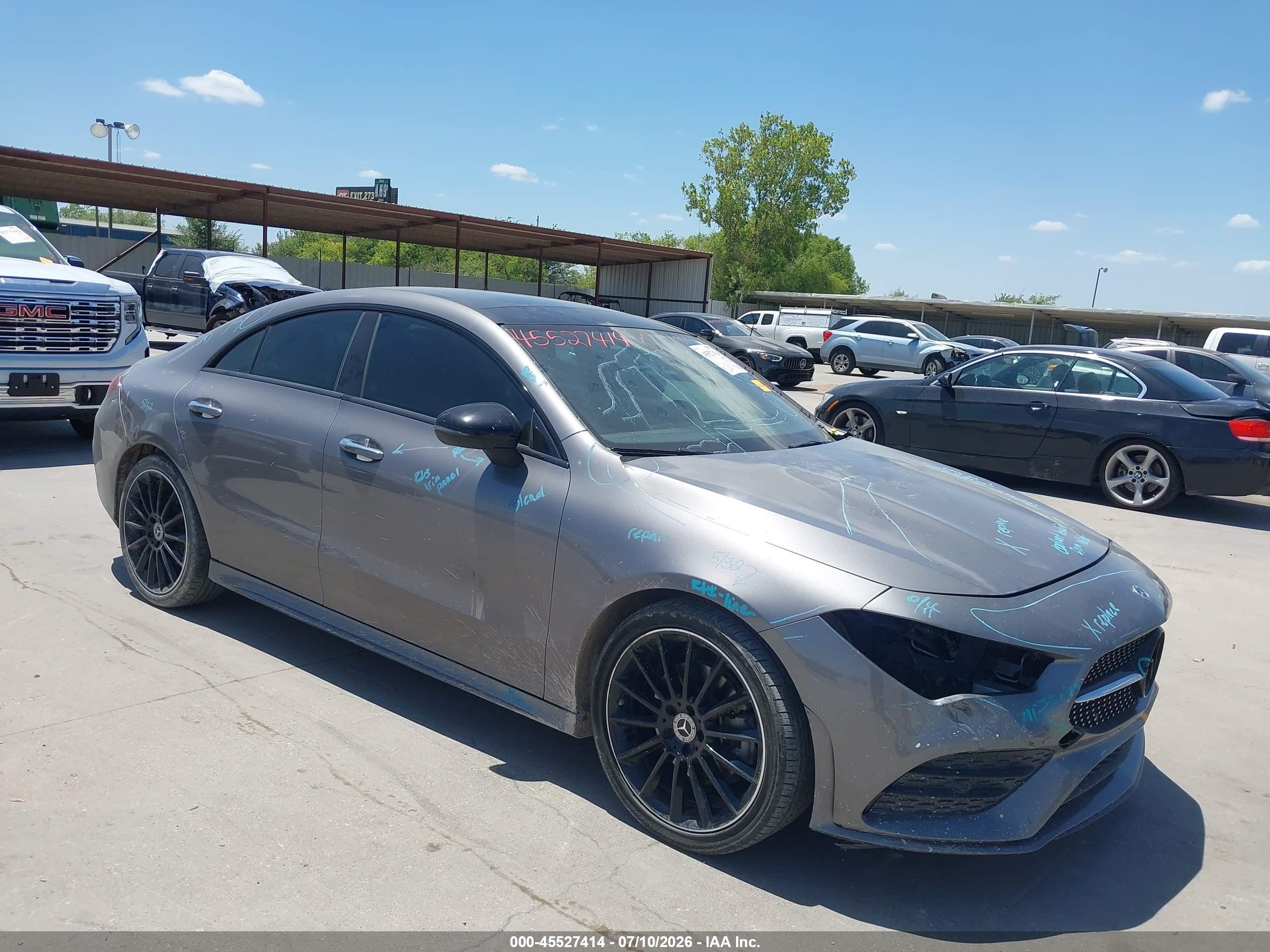 2022 Mercedes-Benz CLA-Class VIN W1K5J4GB3NN320611 — IAAI salvage auction photo