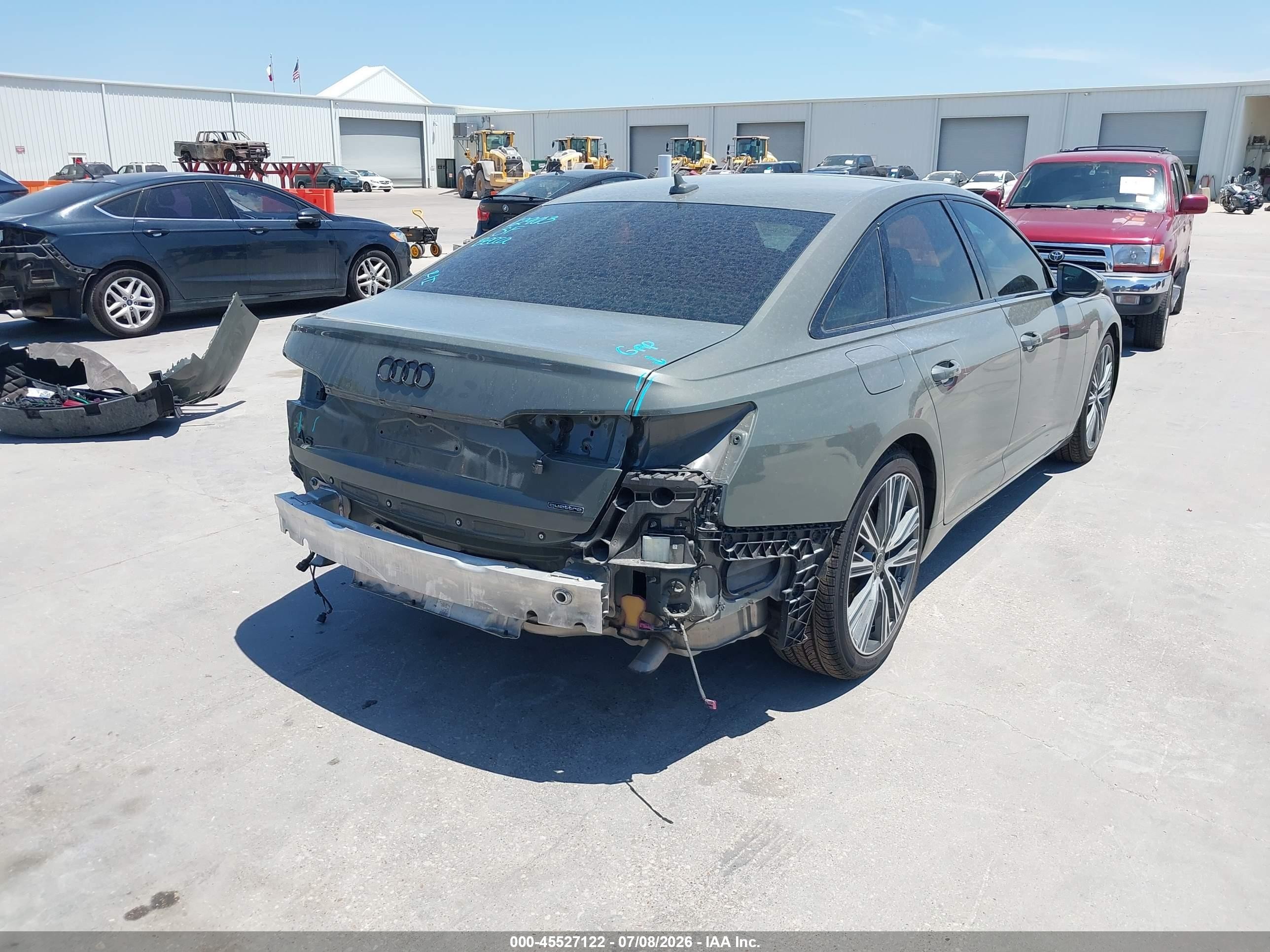 2023 Audi A6 VIN WAUD3BF27PN000620 IAAI salvage auction — Rear End, Original (Texas), sold $16,600 on 2026-08-30 (photo 4)