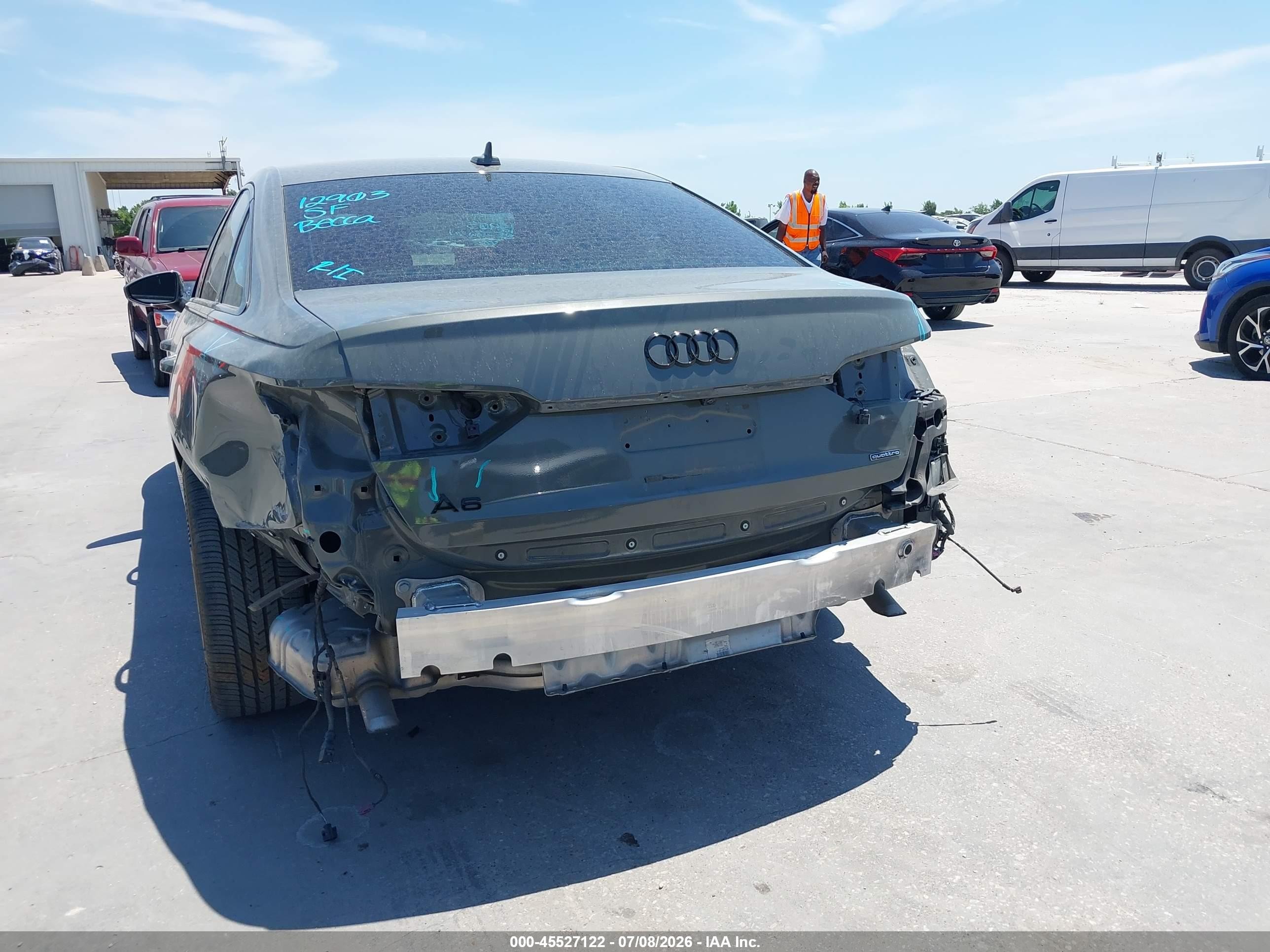 2023 Audi A6 VIN WAUD3BF27PN000620 IAAI salvage auction — Rear End, Original (Texas), sold $16,600 on 2026-08-30 (photo 6)