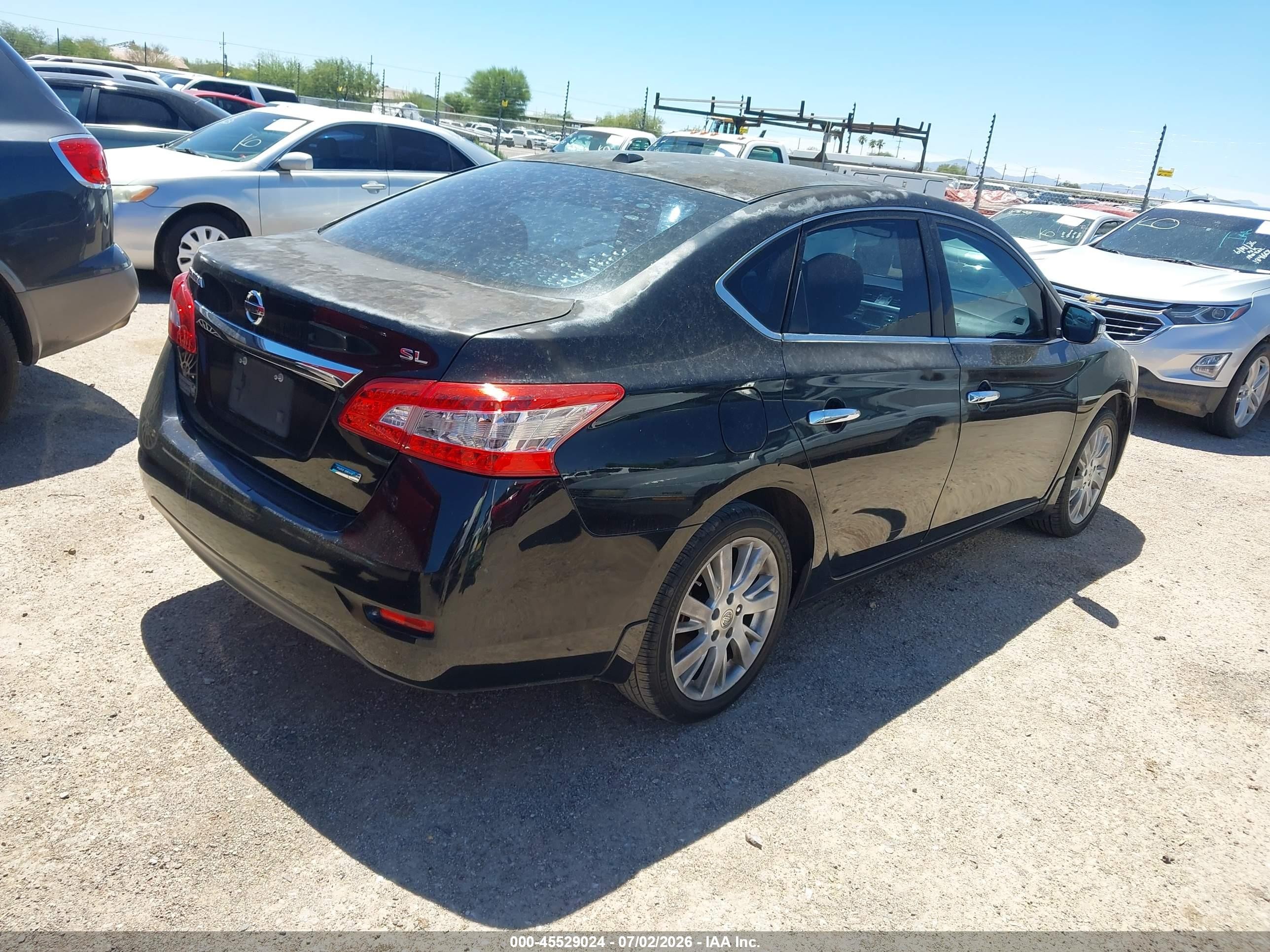 2014 Nissan Sentra VIN 3N1AB7AP6EY327067 IAAI salvage auction — Normal Wear, Clear-Dealer Only (Arizona), sold $550 on 2026-07-09 (photo 4)
