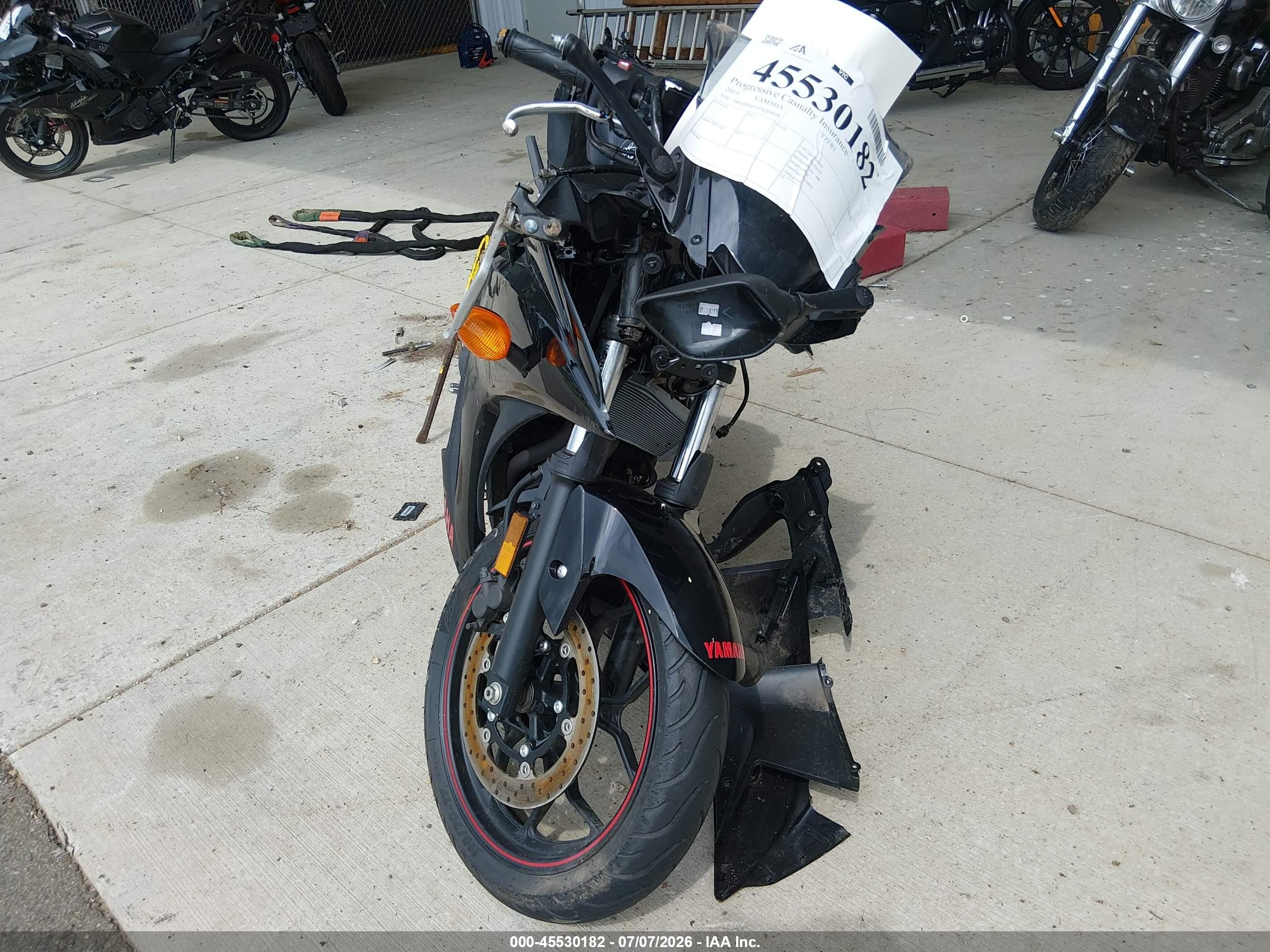 2015 Yamaha Yzf VIN MH3RH06Y5FK004458 IAAI salvage auction — All Over, Prior Salvage (Minnesota), sold $250 on 2026-09-20 (photo 5)