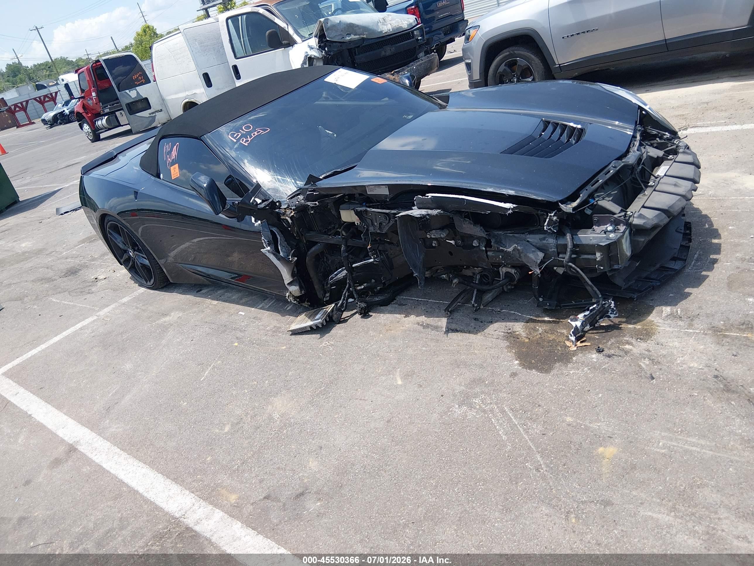 2015 Chevrolet Corvette Stingray VIN 1G1YK3D72F5101356 — IAAI salvage auction photo