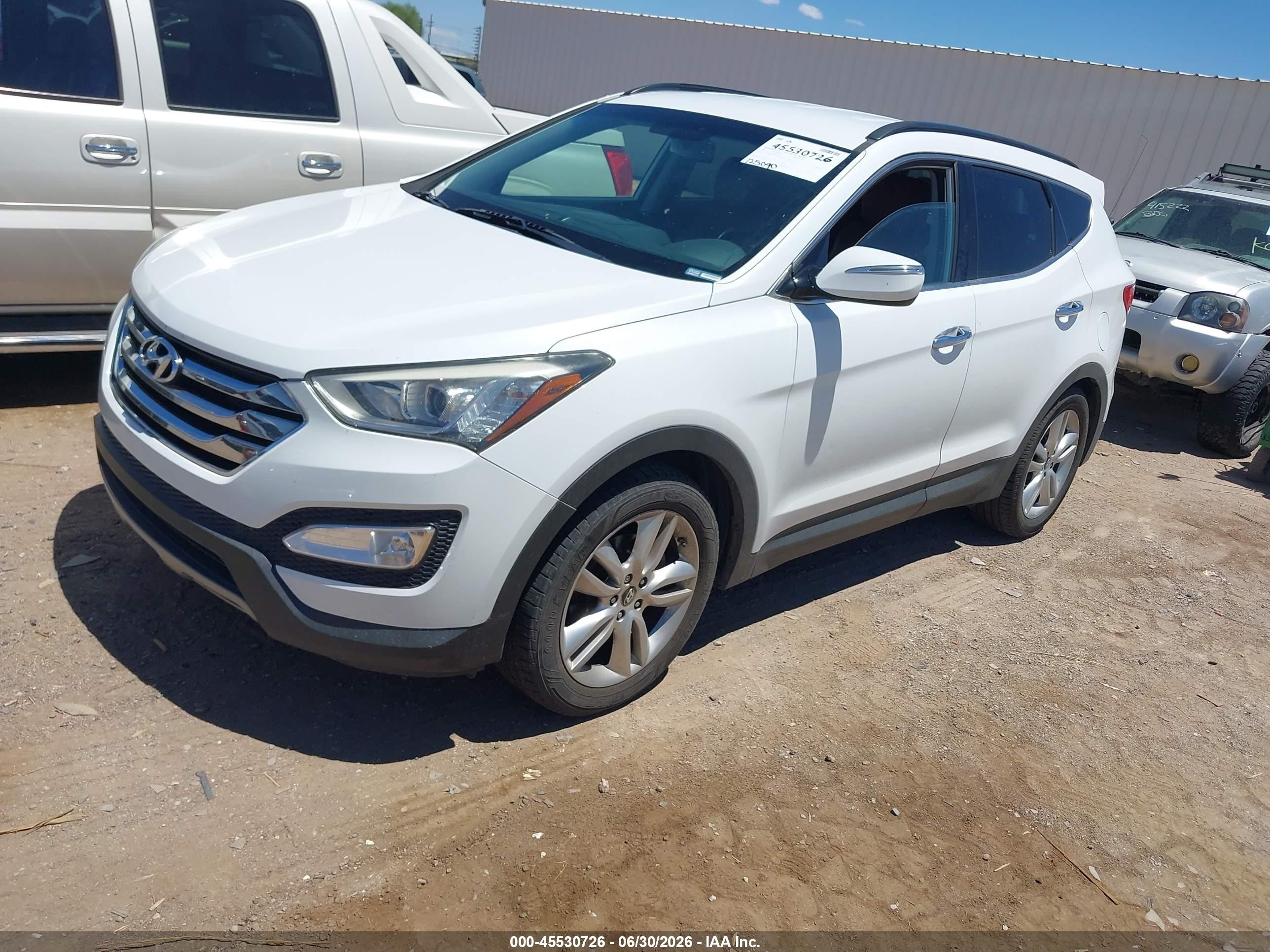 2013 Hyundai Santa Fe VIN 5XYZU3LA7DG100307 IAAI salvage auction — Normal Wear, Clear-Dealer Only (Arizona), sold $1,850 on 2026-07-09 (photo 2)