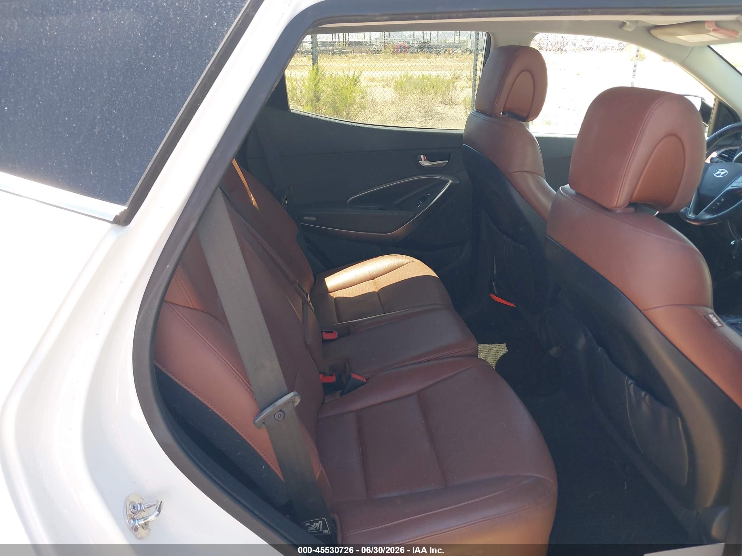 2013 Hyundai Santa Fe VIN 5XYZU3LA7DG100307 IAAI salvage auction — Normal Wear, Clear-Dealer Only (Arizona), sold $1,850 on 2026-07-09 (photo 8)