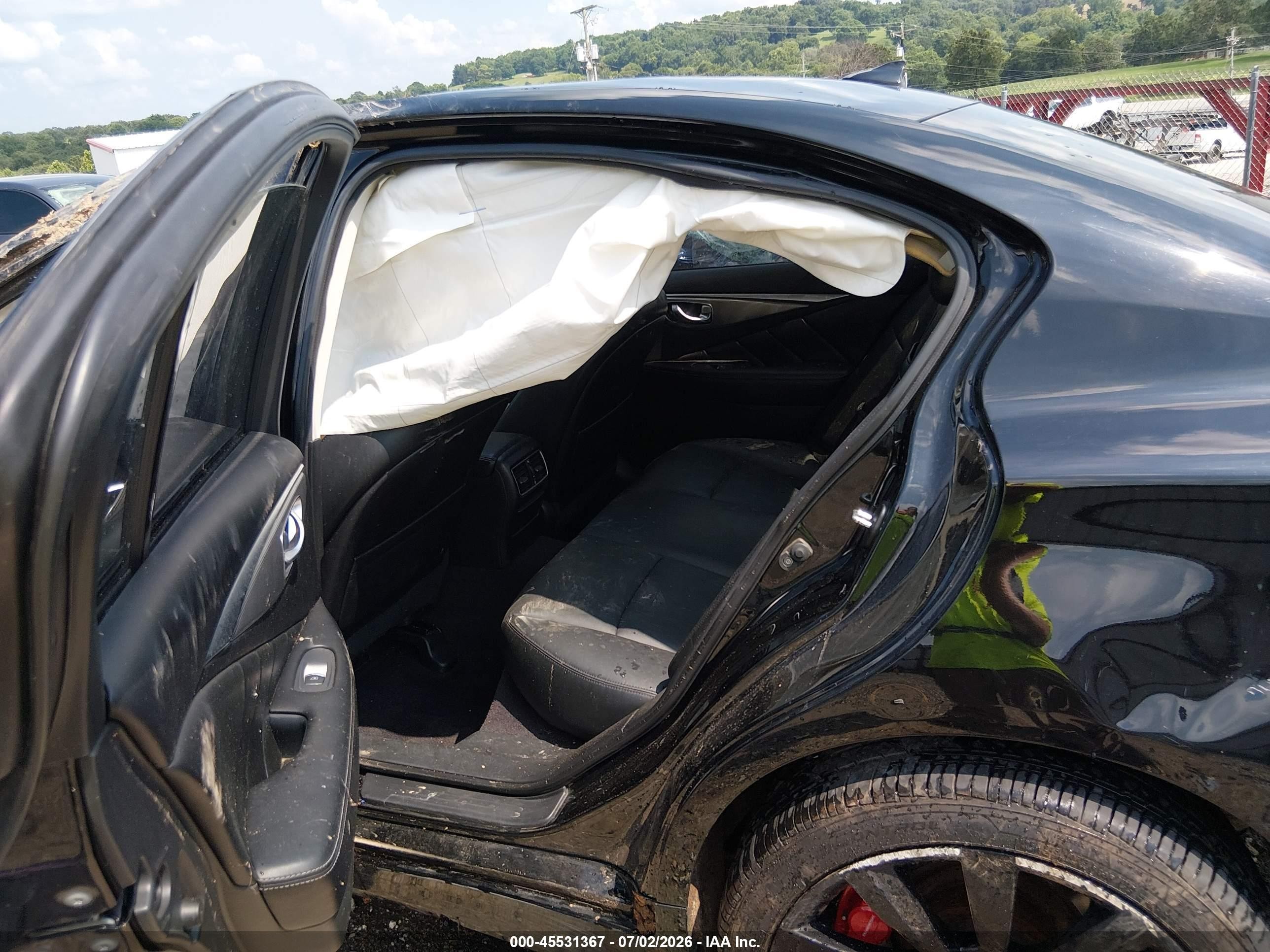 2017 Infiniti Q50 VIN JN1EV7AR1HM839739 IAAI salvage auction — Rollover, Parts Only (Arkansas), sold $575 on 2026-10-06 (photo 8)