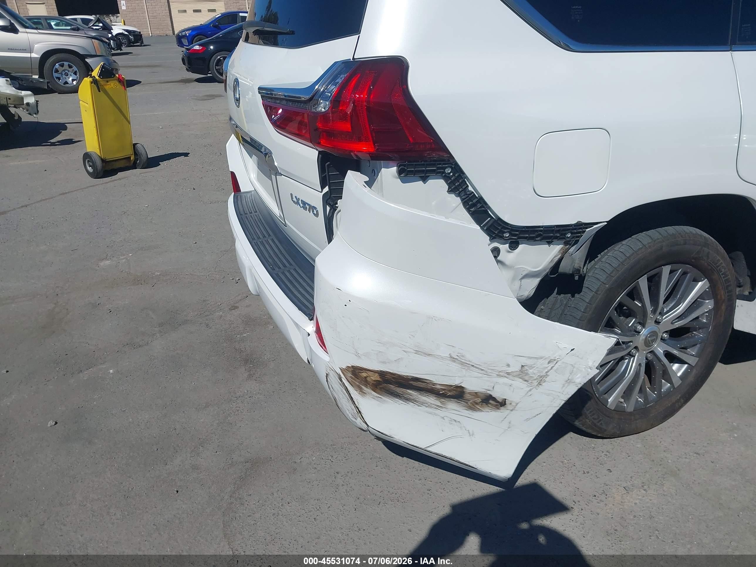 2019 Lexus Lx VIN JTJHY7AXXK4294483 IAAI salvage auction — Rear End, Salvage (California), sold $41,750 on 2026-08-13 (photo 6)