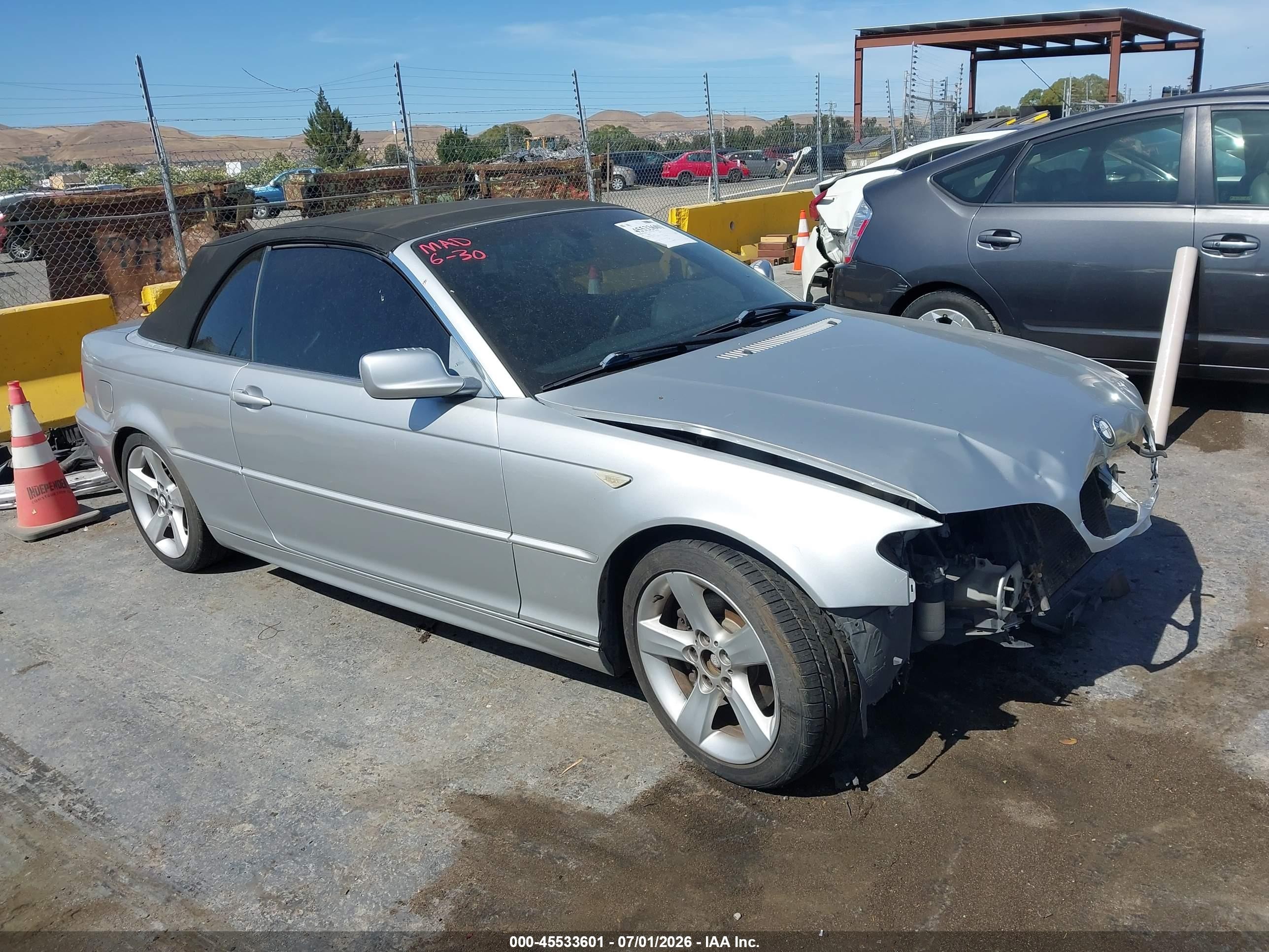 2005 BMW 3 Series VIN WBABW33475PL37509 IAAI salvage auction — Normal Wear, Clear - Dealer Only (California), sold $350 on 2026-07-09 (photo 1)