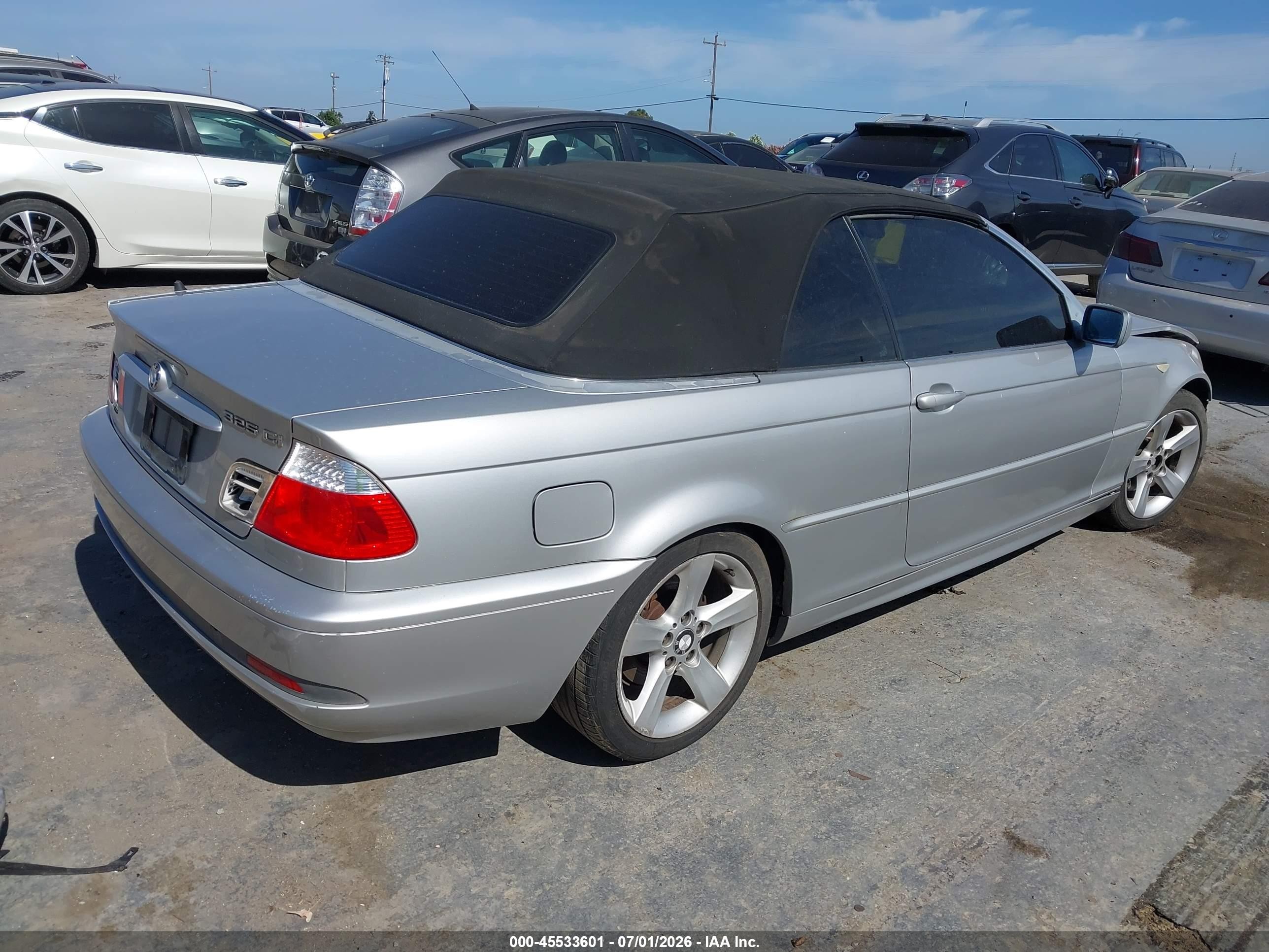 2005 BMW 3 Series VIN WBABW33475PL37509 IAAI salvage auction — Normal Wear, Clear - Dealer Only (California), sold $350 on 2026-07-09 (photo 4)