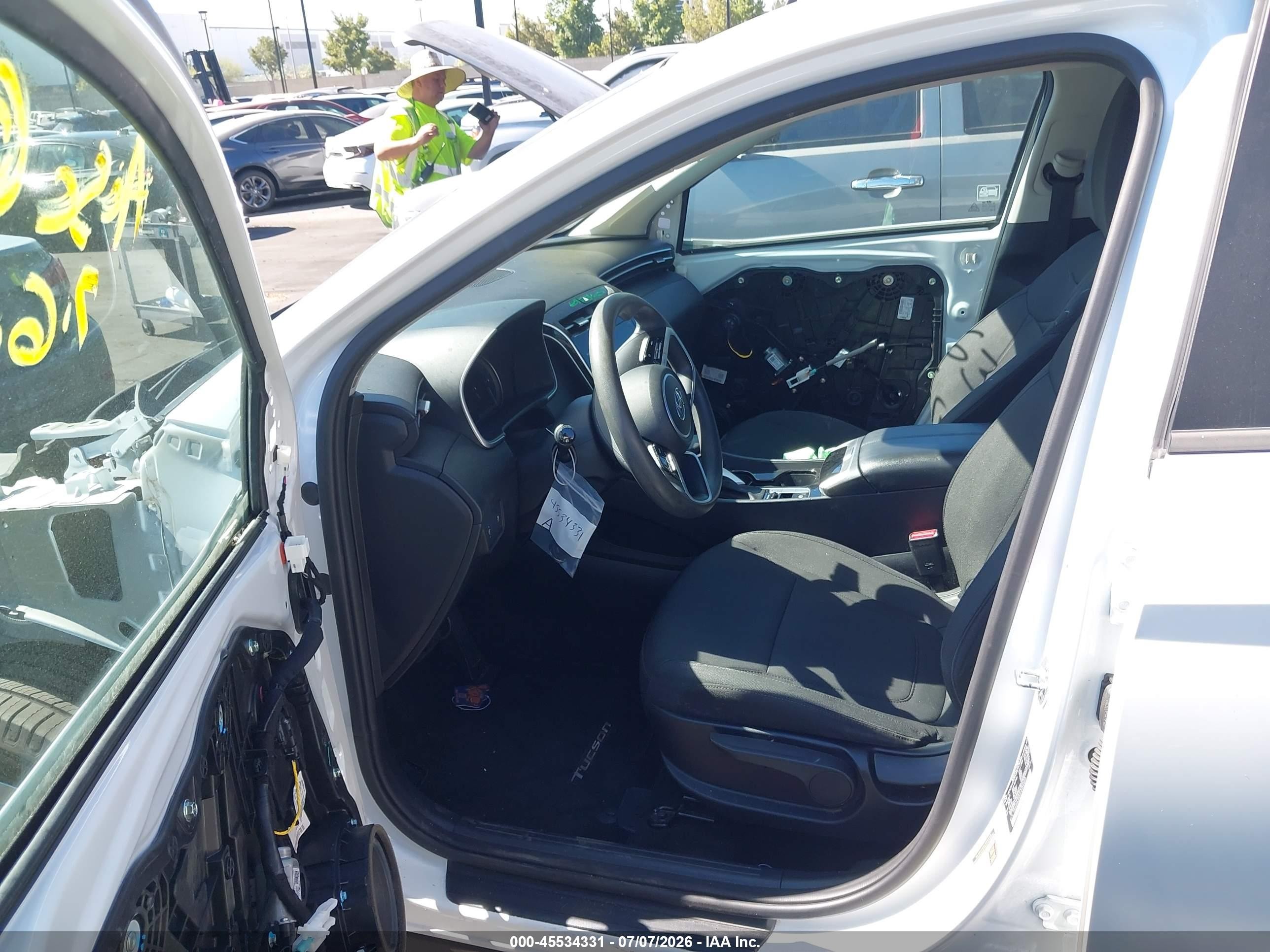 2022 Hyundai Tucson VIN 5NMJA3AE5NH002850 IAAI salvage auction — Front End, Salvage Certificate (California), sold $4,100 on 2026-07-12 (photo 5)