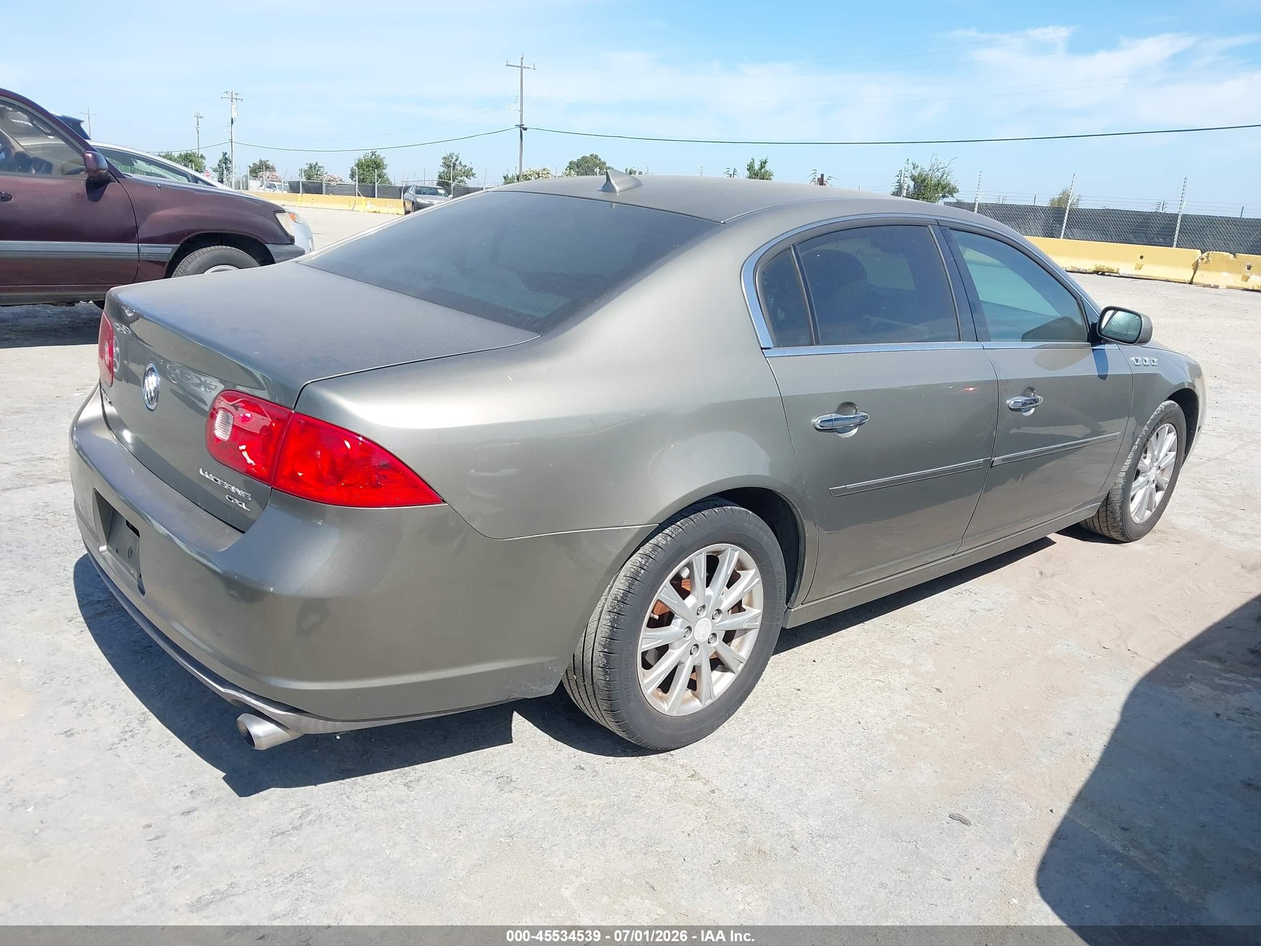 2010 Buick Lucerne VIN 1G4HC5E10AU133100 IAAI salvage auction — Normal Wear, Clear - Dealer Only (California), sold $325 on 2026-07-09 (photo 4)