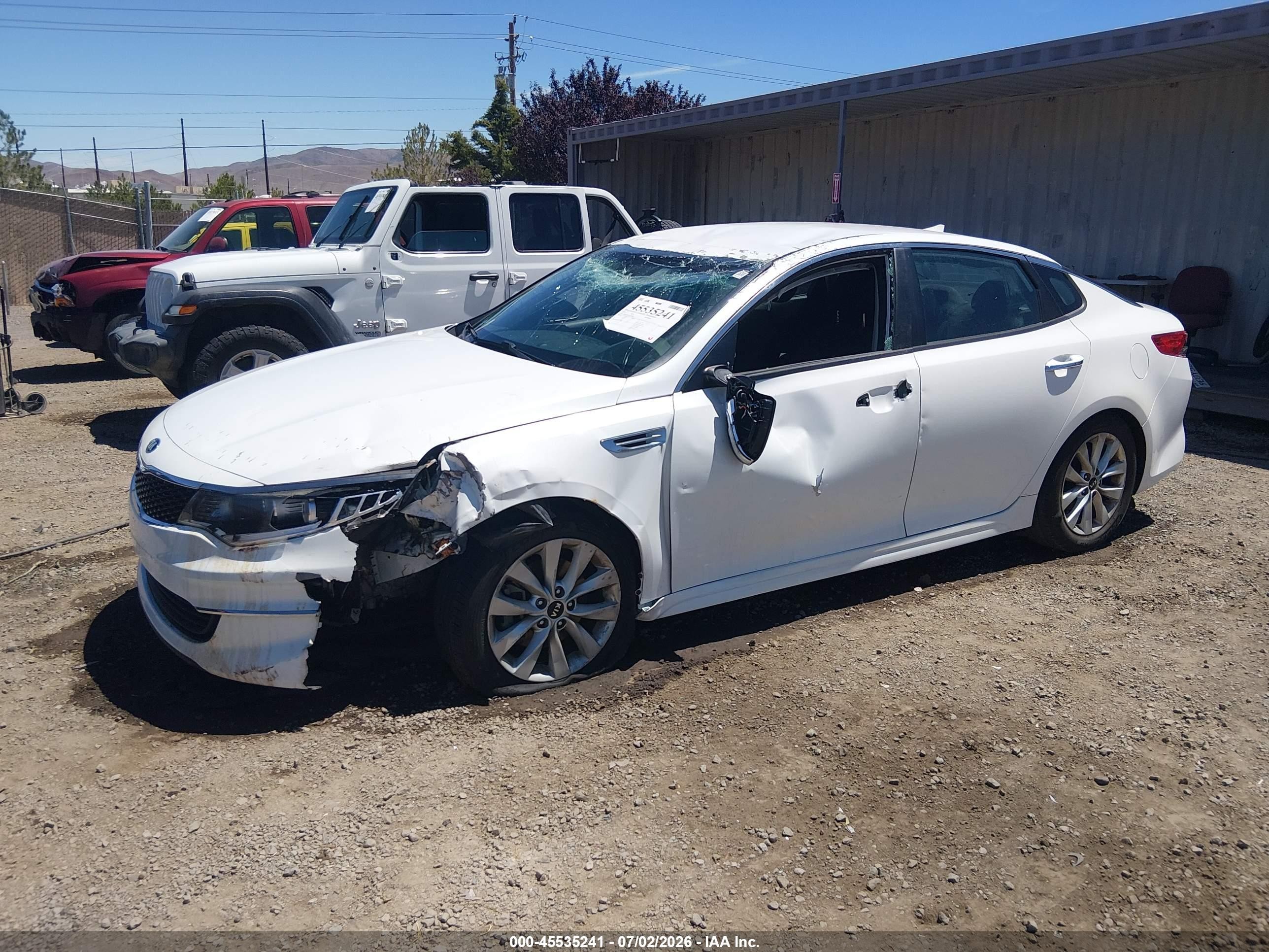 2018 Kia Optima VIN 5XXGT4L36JG258588 IAAI salvage auction — Theft, Salvage (California), sold $125 on 2026-09-04 (photo 2)
