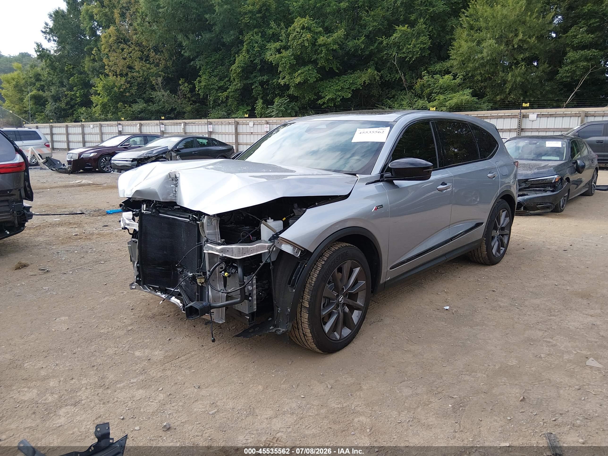 2025 Acura Mdx VIN 5J8YE1H05SL025574 IAAI salvage auction — Front End, Clear (Tennessee), sold $14,600 on 2026-09-05 (photo 2)