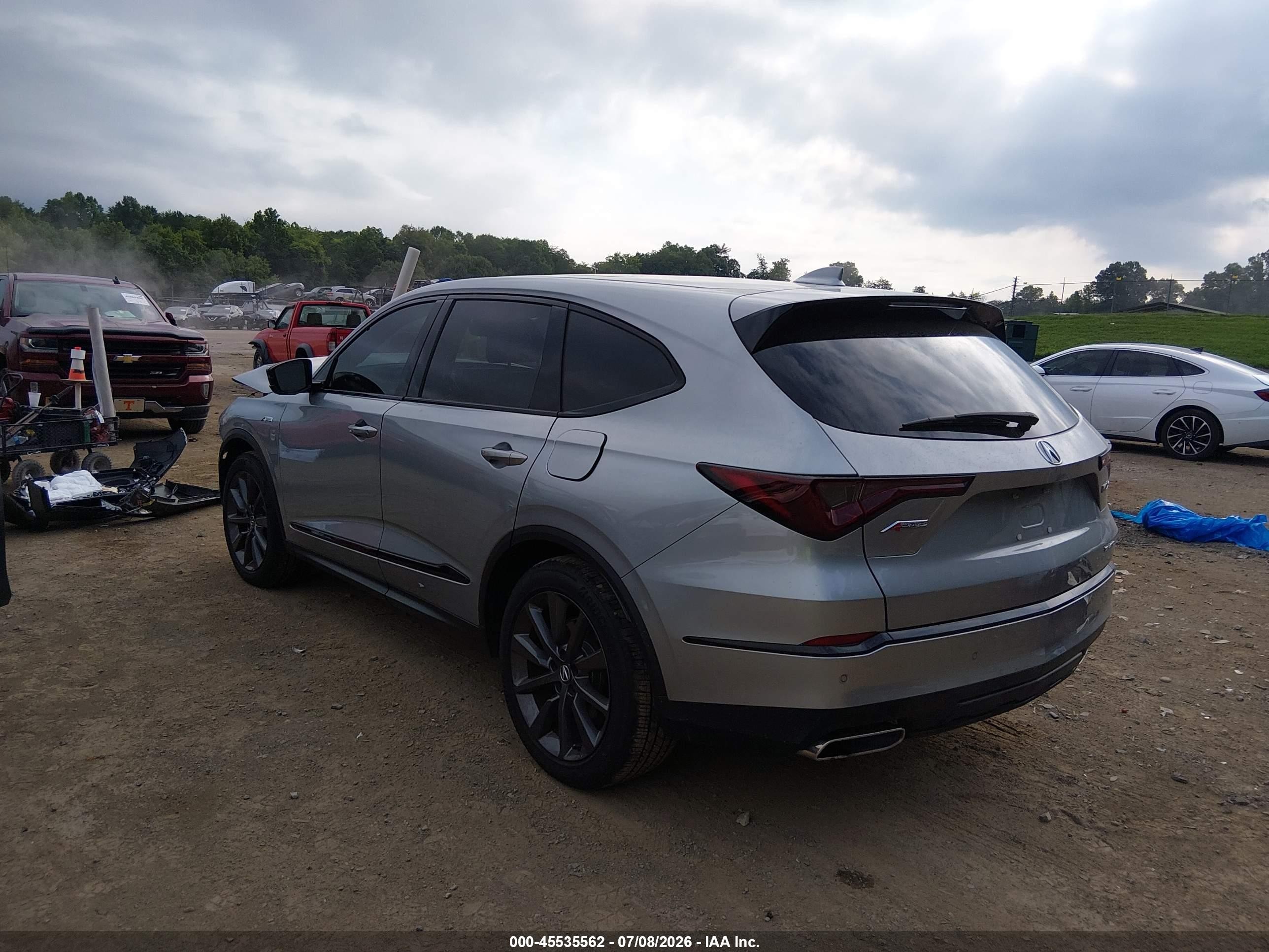 2025 Acura Mdx VIN 5J8YE1H05SL025574 IAAI salvage auction — Front End, Clear (Tennessee), sold $14,600 on 2026-09-05 (photo 3)