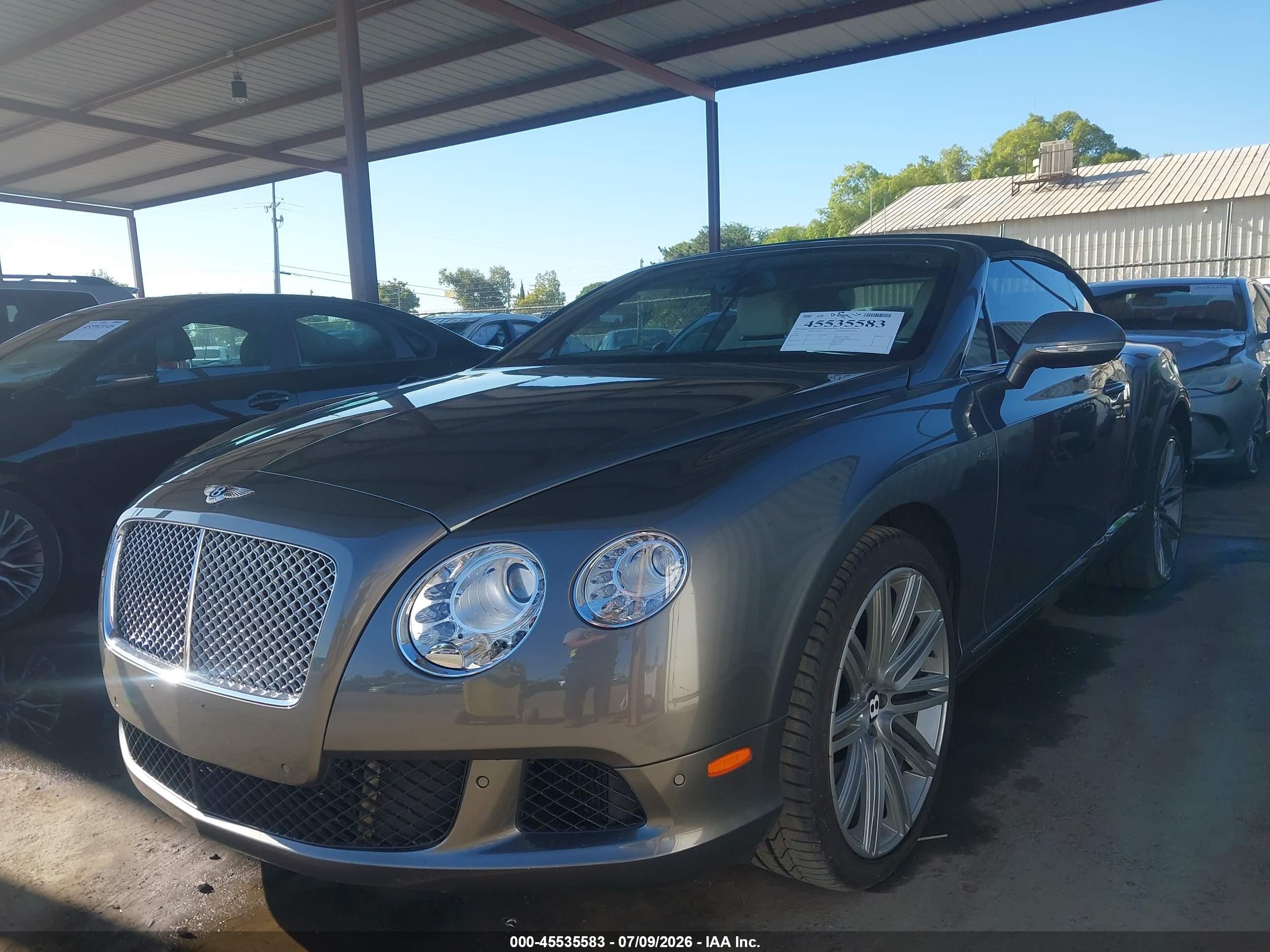 2014 Bentley Continental VIN SCBGU3ZA8EC091897 IAAI salvage auction — Rear End, Salvage (California), sold $29,750 on 2026-08-11 (photo 2)