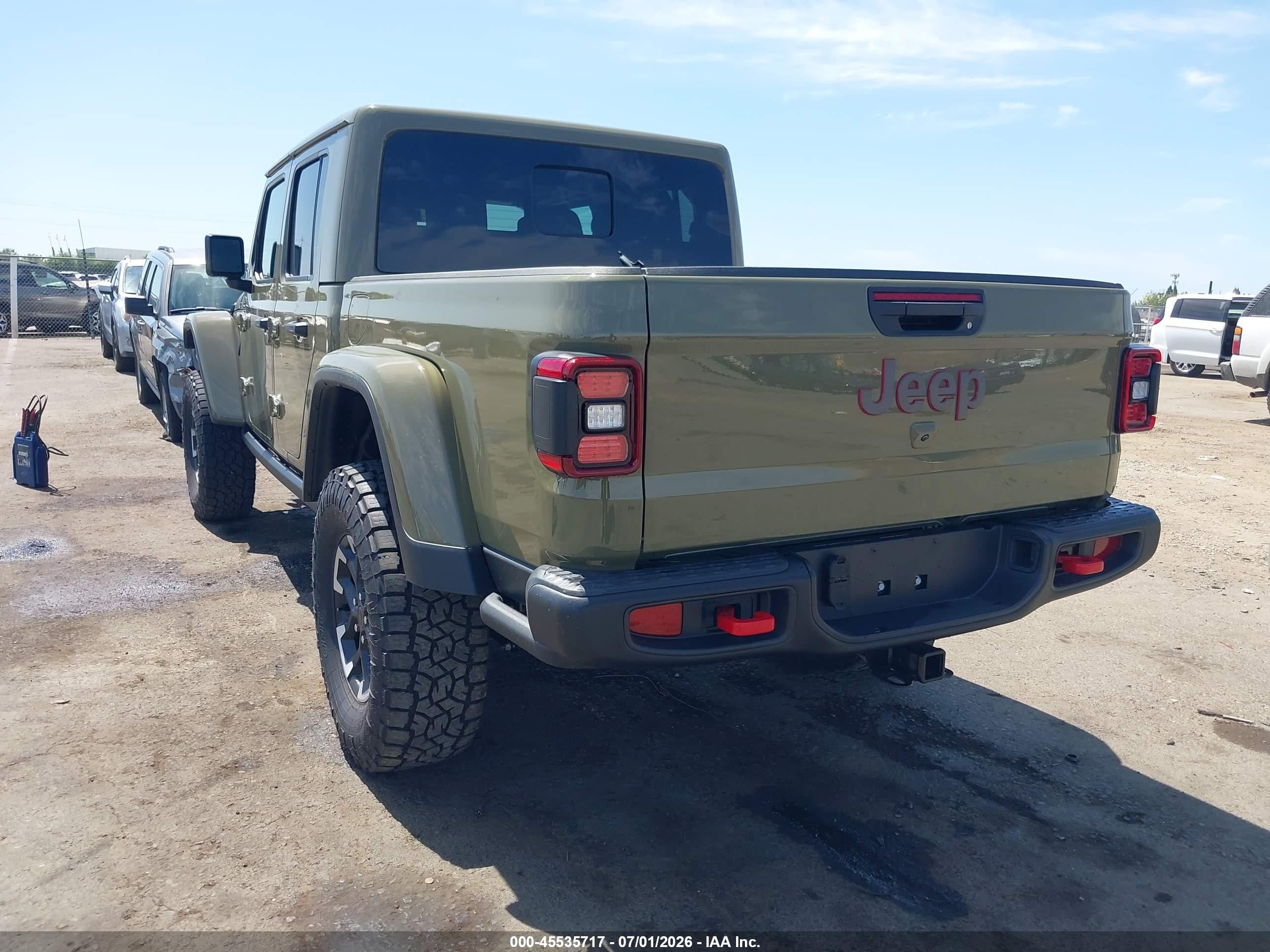 2026 Jeep Gladiator VIN 1C6RJTBG3TL157581 IAAI salvage auction — Front End, Salvage (California), sold $38,500 on 2026-09-11 (photo 3)