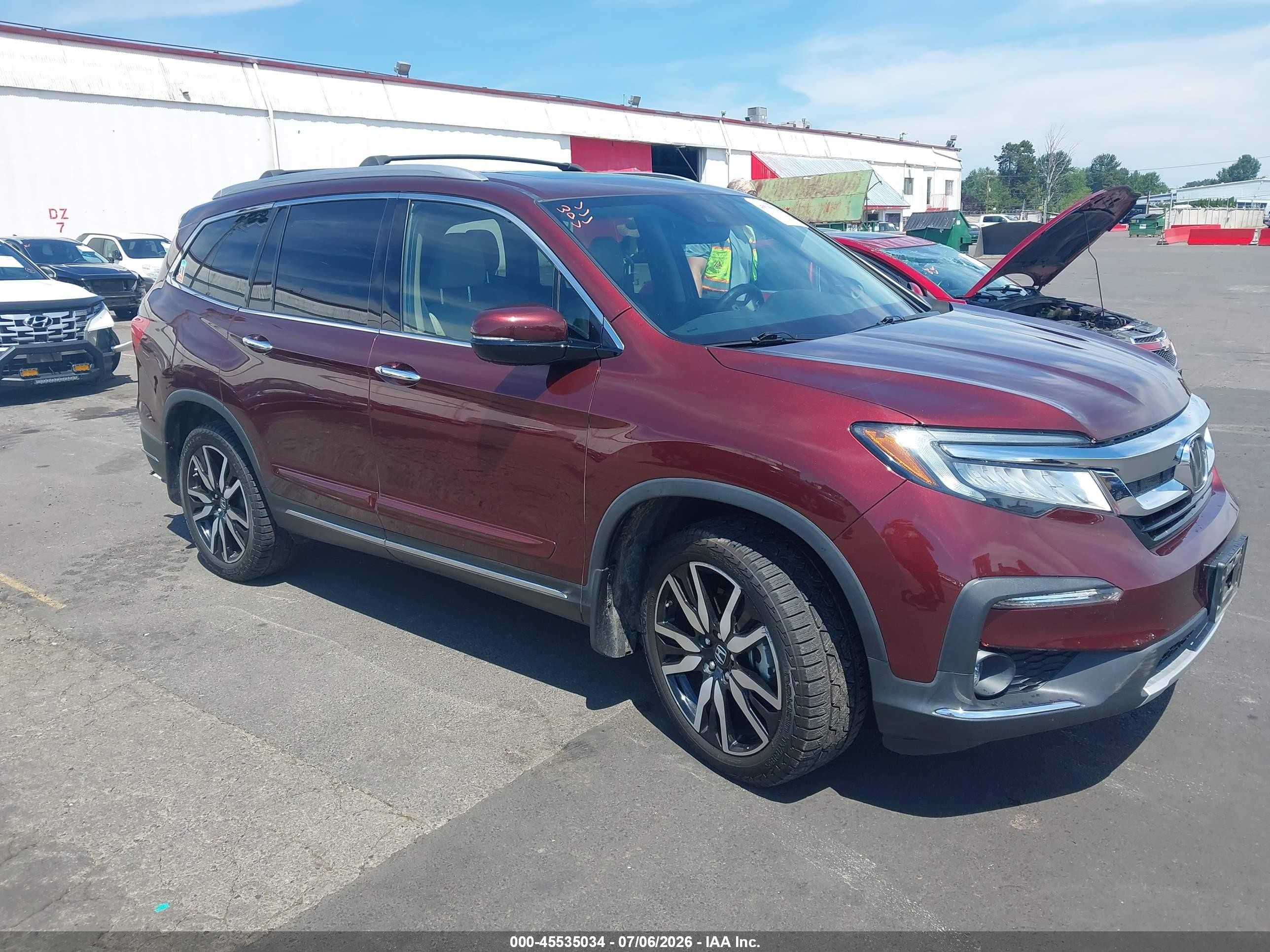 2021 Honda Pilot VIN 5FNYF6H63MB043509 — IAAI salvage auction photo