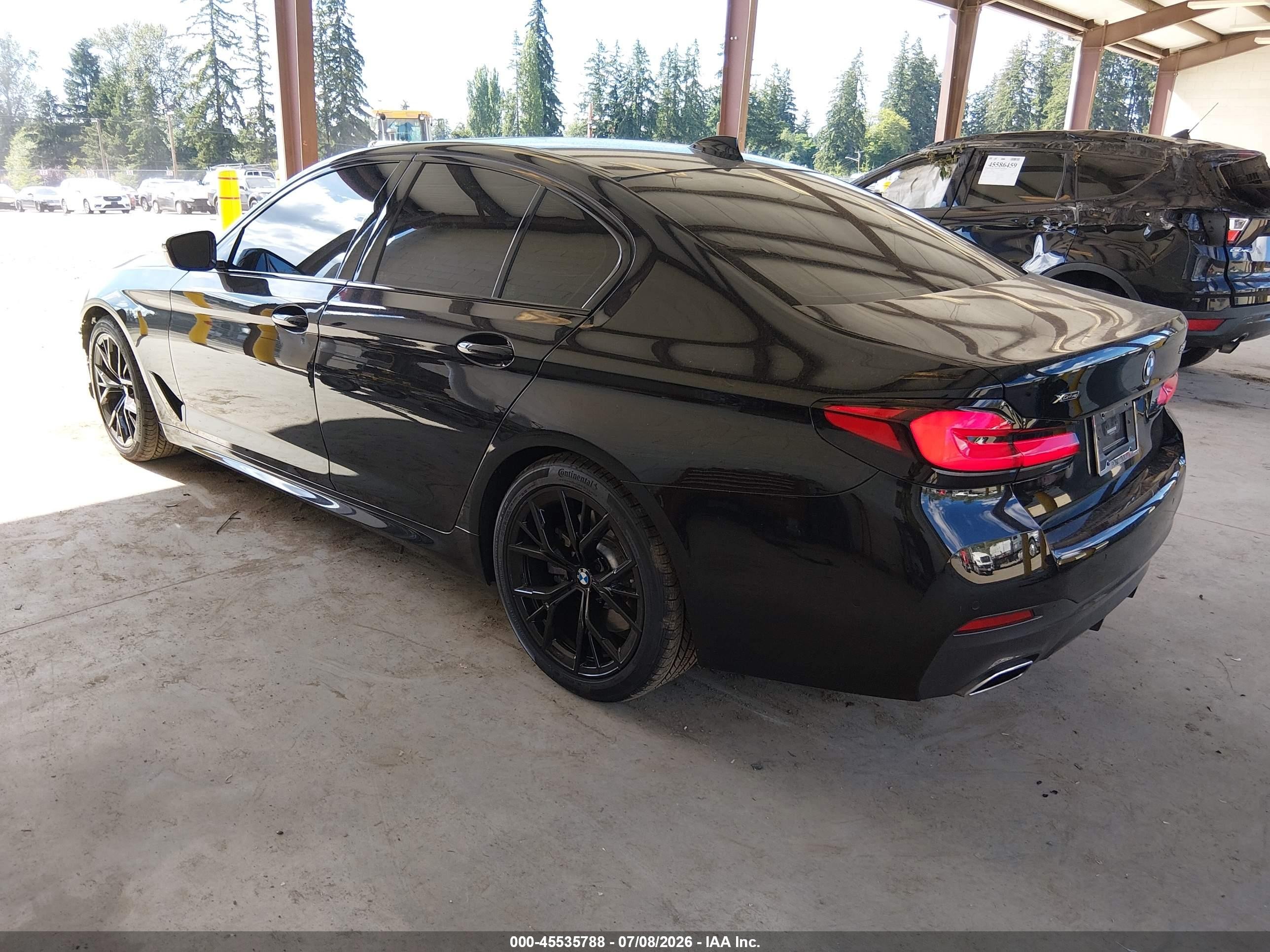 2021 BMW 5 Series VIN WBA73BJ08MWX26172 IAAI salvage auction — Unknown, Bill Of Sale (Washington), sold $27,000 on 2026-08-13 (photo 3)