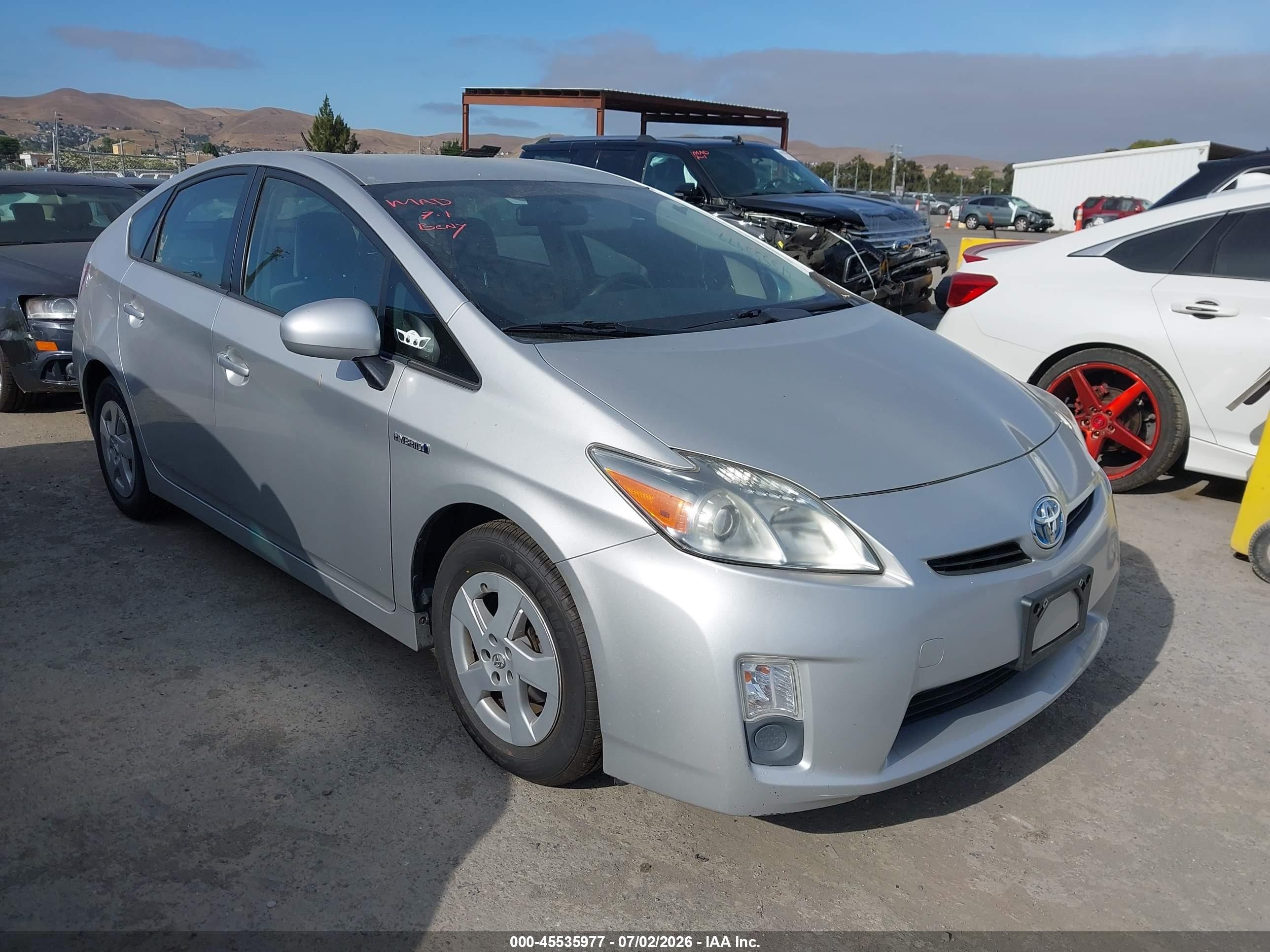 2010 Toyota Prius VIN JTDKN3DU4A5113687 IAAI salvage auction — Normal Wear, Clear - Dealer Only (California), sold $2,450 on 2026-07-09 (photo 1)