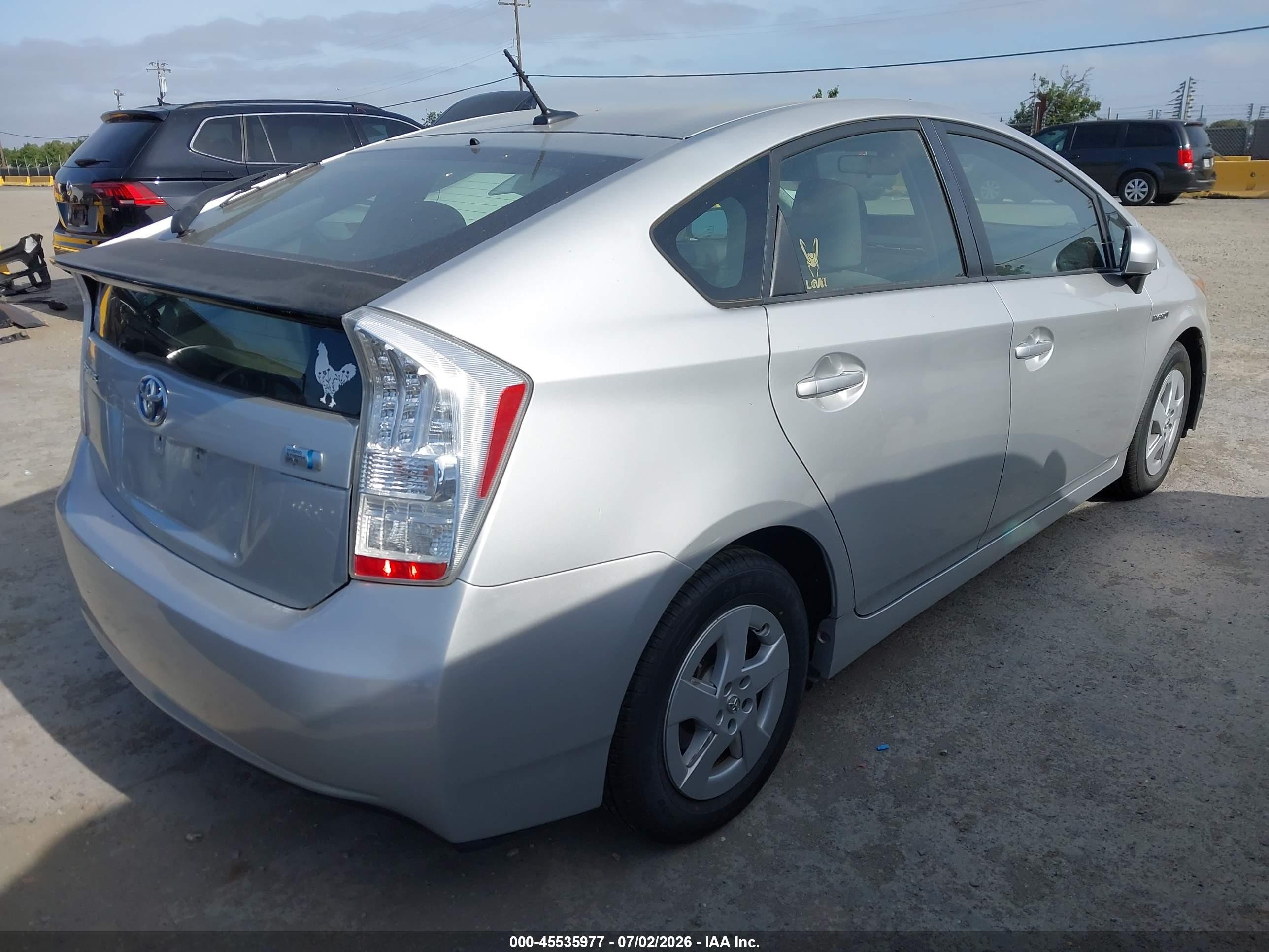 2010 Toyota Prius VIN JTDKN3DU4A5113687 IAAI salvage auction — Normal Wear, Clear - Dealer Only (California), sold $2,450 on 2026-07-09 (photo 4)