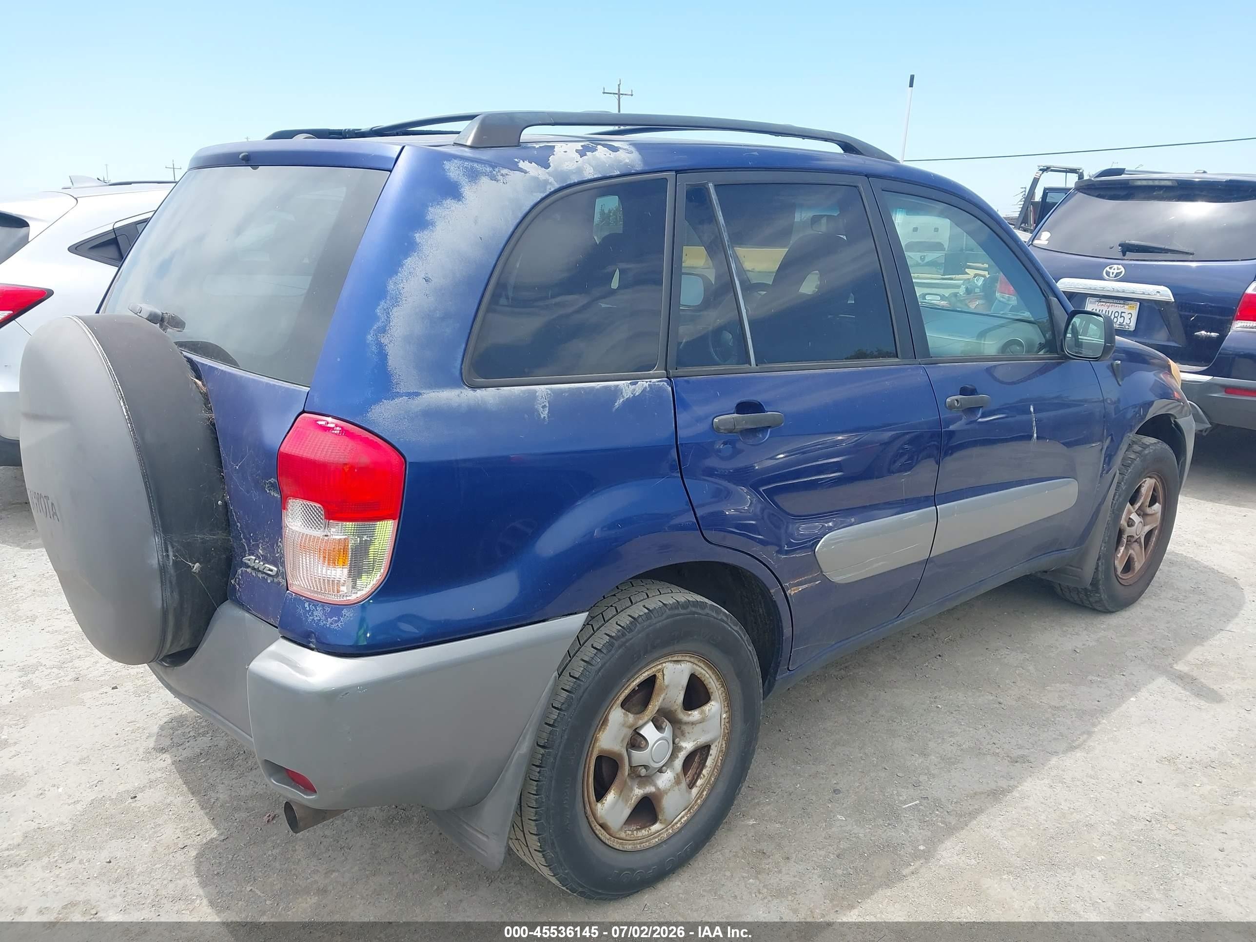 2003 Toyota RAV4 VIN JTEHH20V030212061 IAAI salvage auction — Normal Wear, Clear - Dealer Only (California), sold $825 on 2026-07-09 (photo 4)