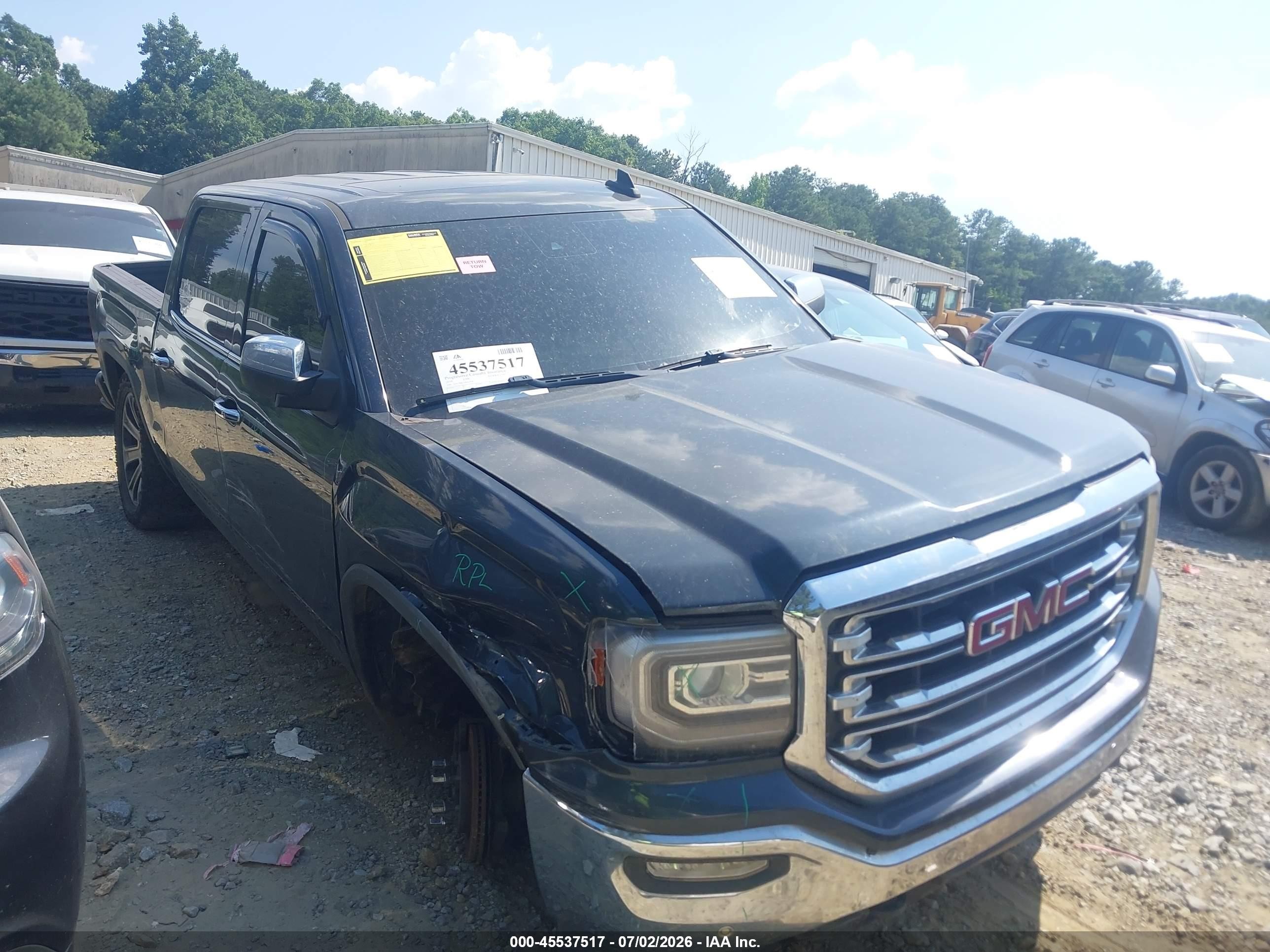 2018 GMC Sierra 1500 VIN 3GTU2NEJ1JG519341 — IAAI salvage auction photo